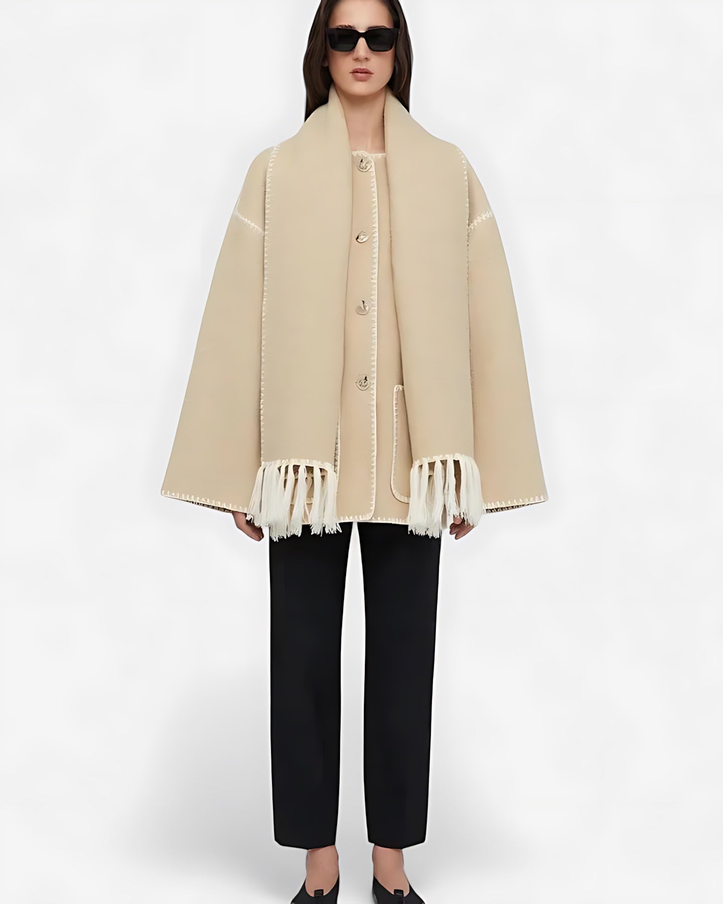 Paisley – Oversized Scarf Collar Jacket
