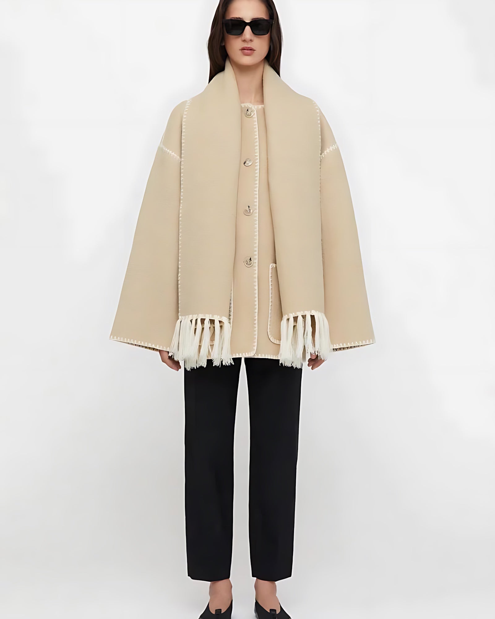 Paisley – Oversized Scarf Collar Jacket