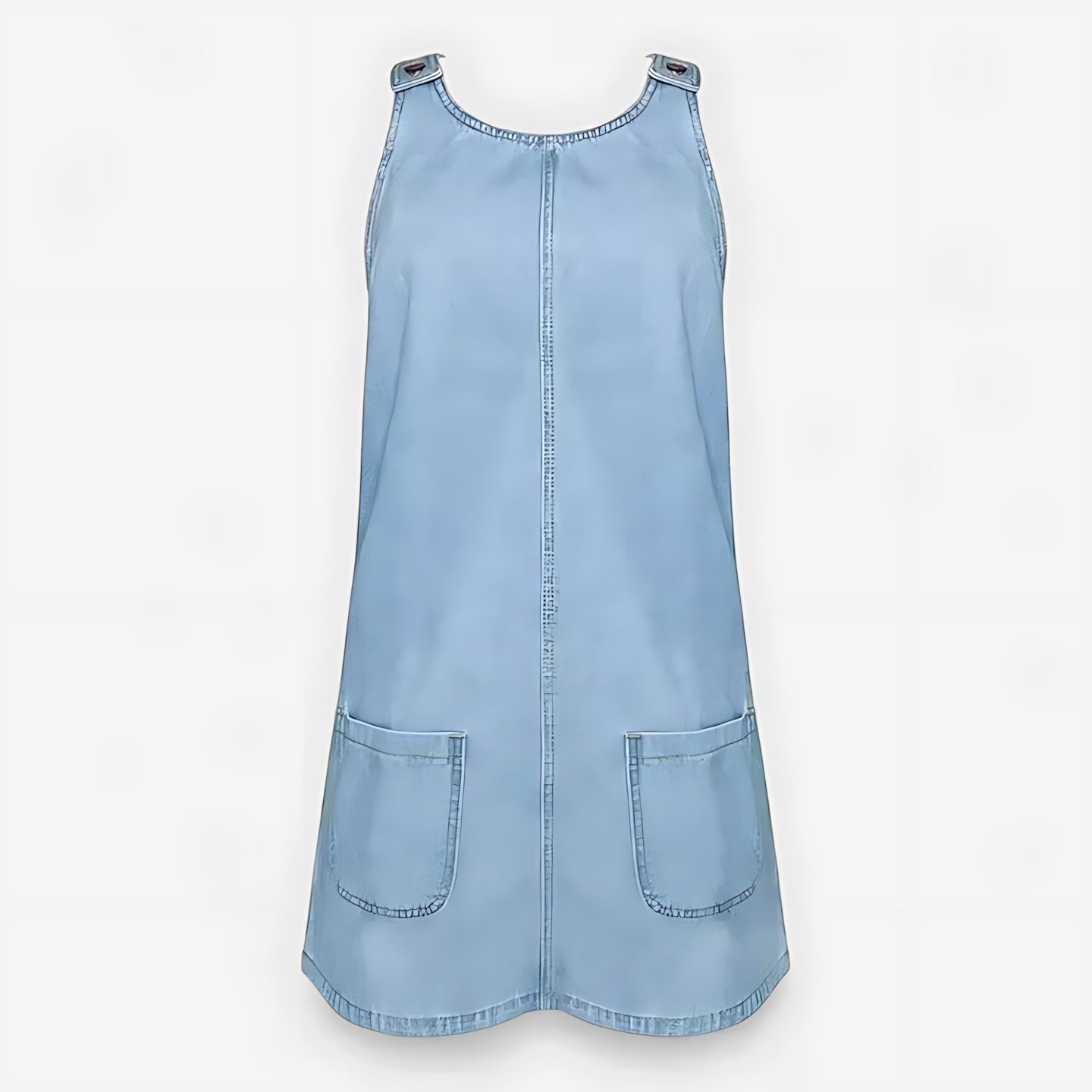 Paloma – Denim Pinafore Mini Dress