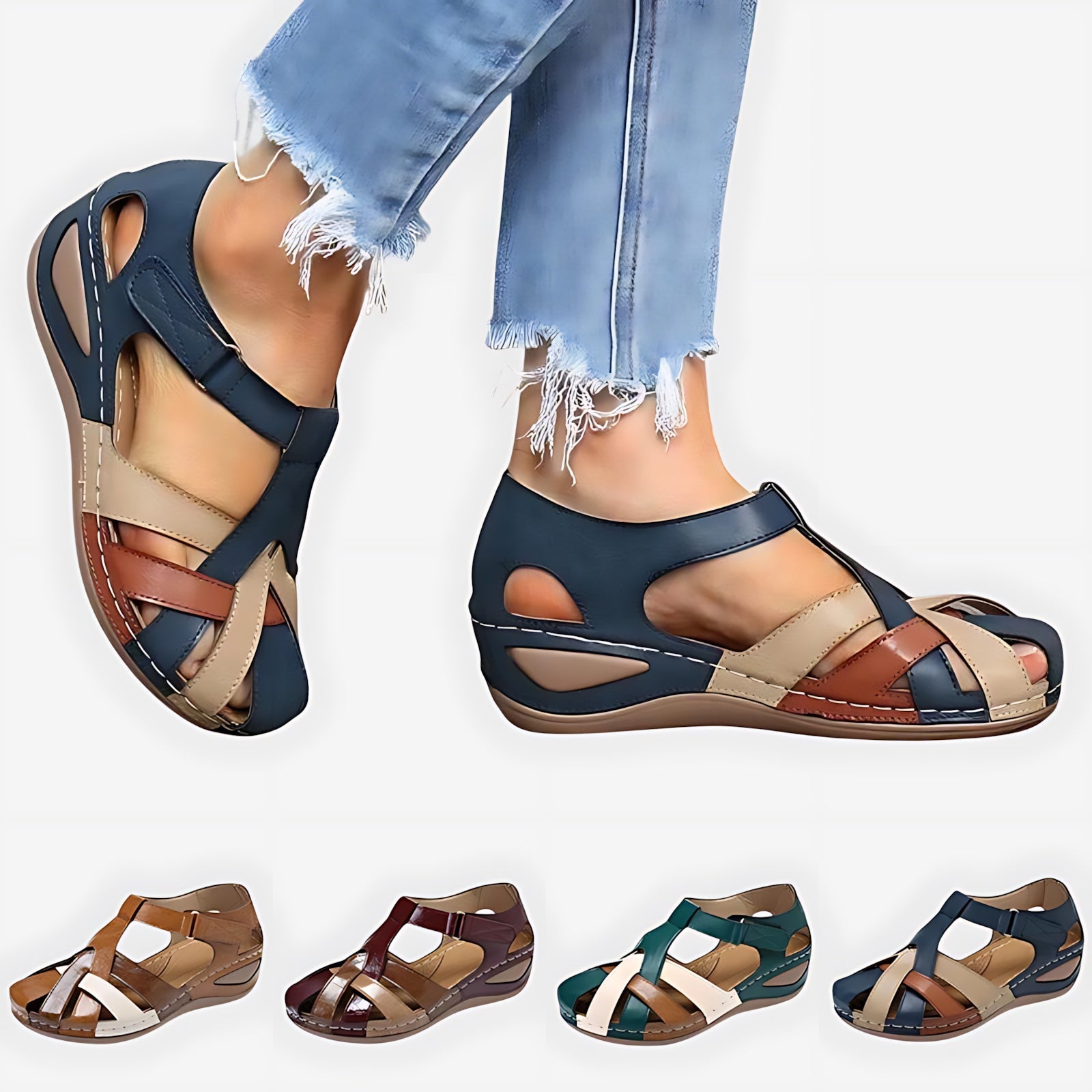 Paloma – Orthopedic T-Strap Flat Sandals