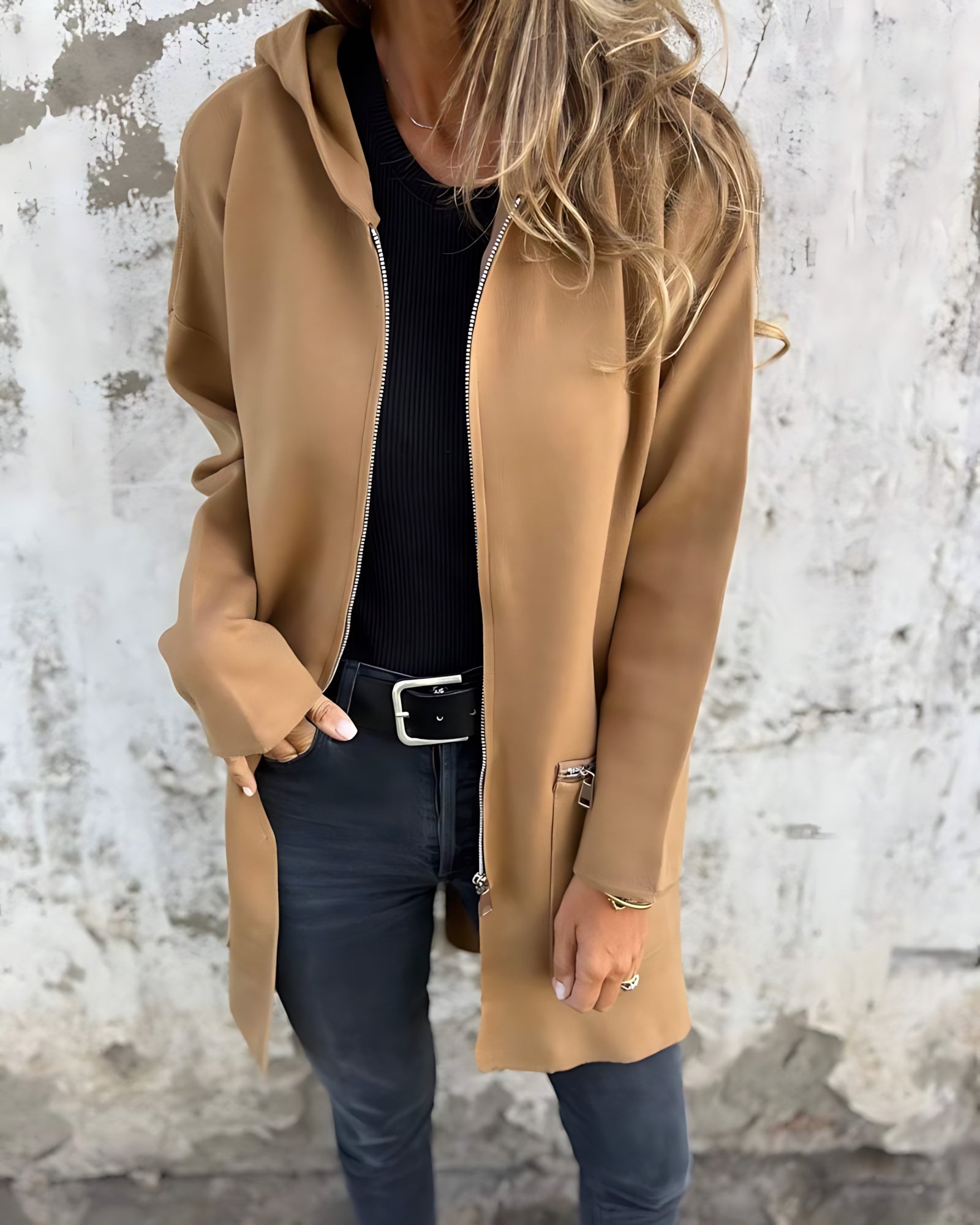 Paloma – Zip Up Long Sleeve Knit Cardigan