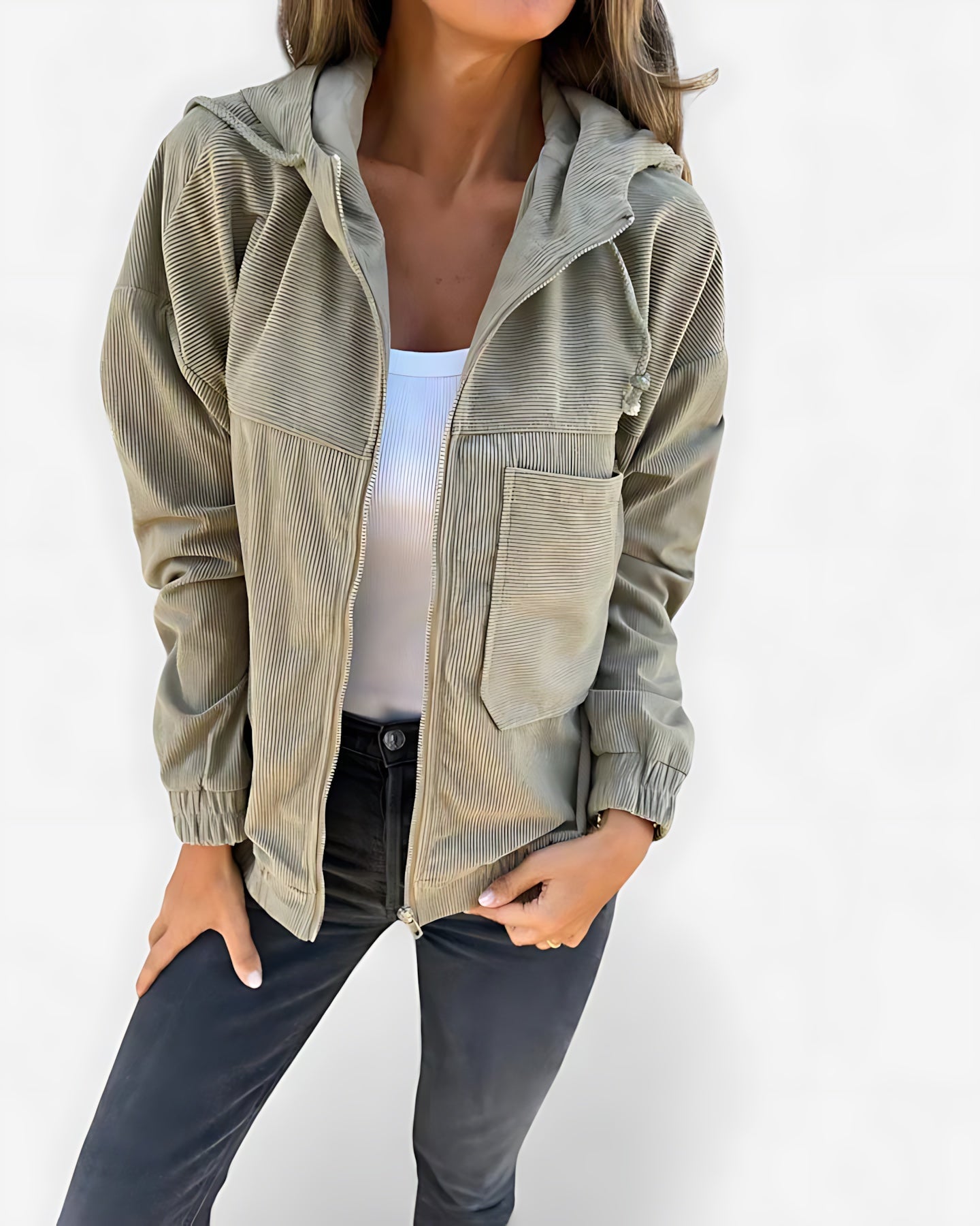 Penelope – Corduroy Zip Up Jacket
