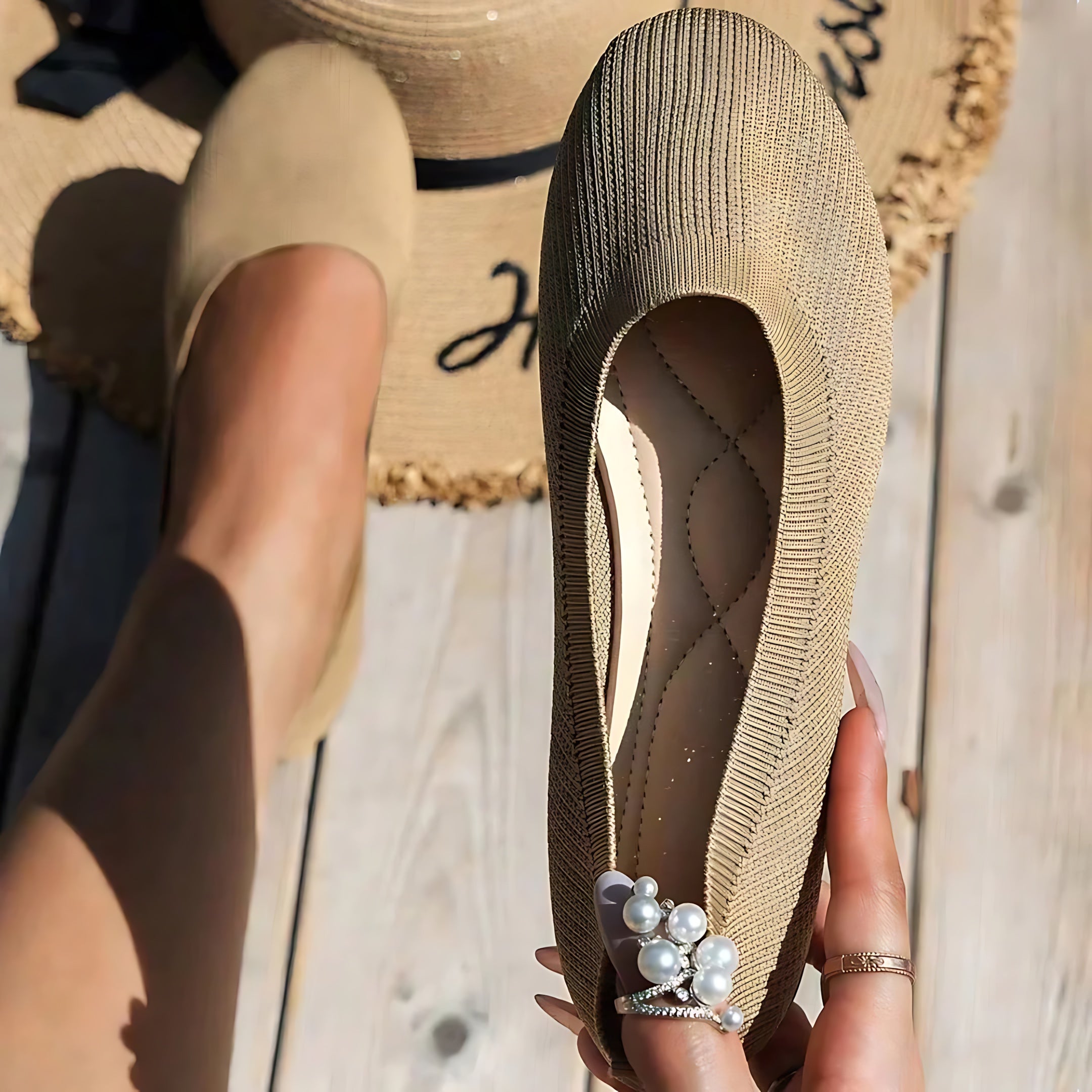 Penelope – Slip On Almond Toe Ballet Flats