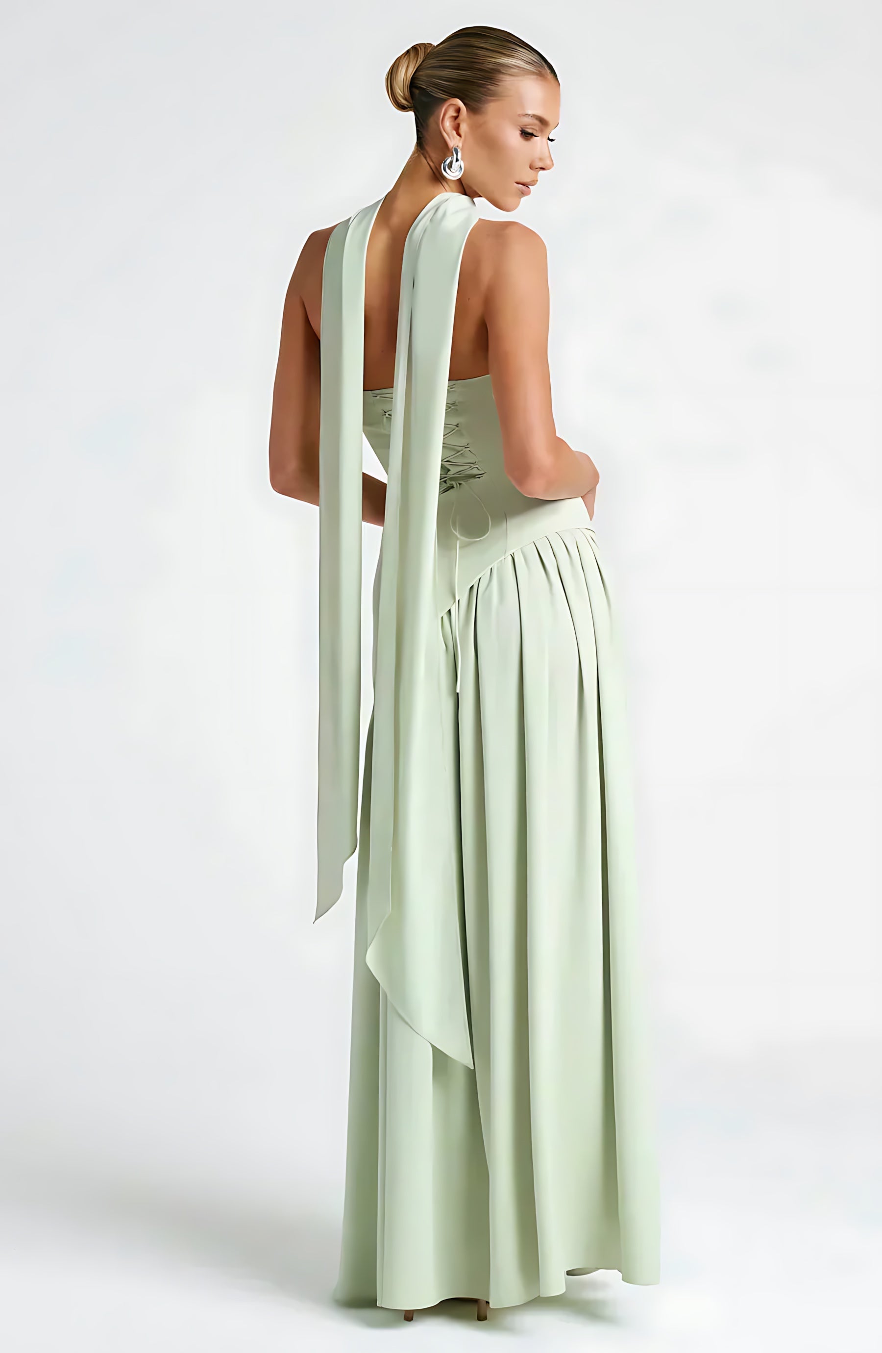 Penelope – Strapless Asymmetric Wedding Guest Maxi Dress