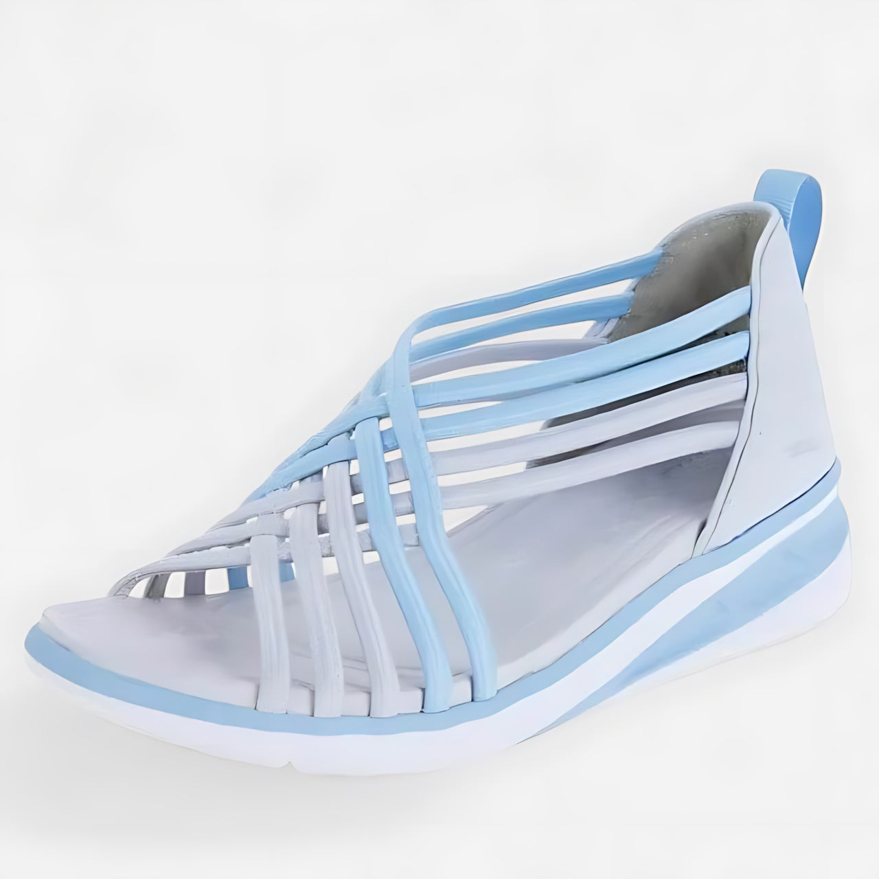 Penelope – Strappy Slingback Low Wedge Sandals