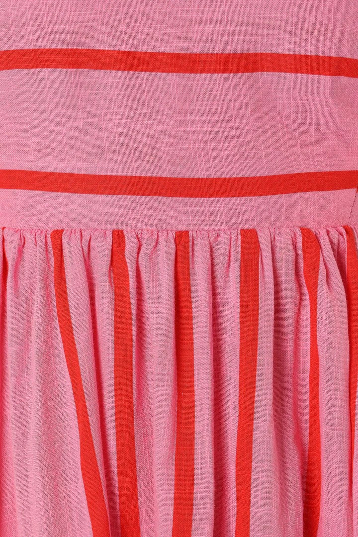 Rebecca – Striped Square Neck Summer Maxi Dress