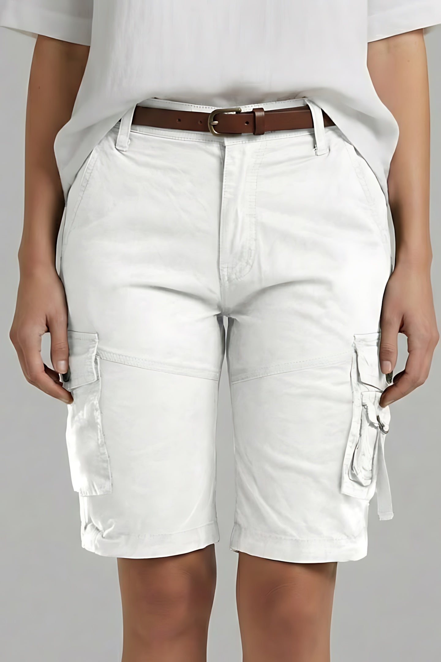 Peyton – High Waist Bermuda Cargo Shorts