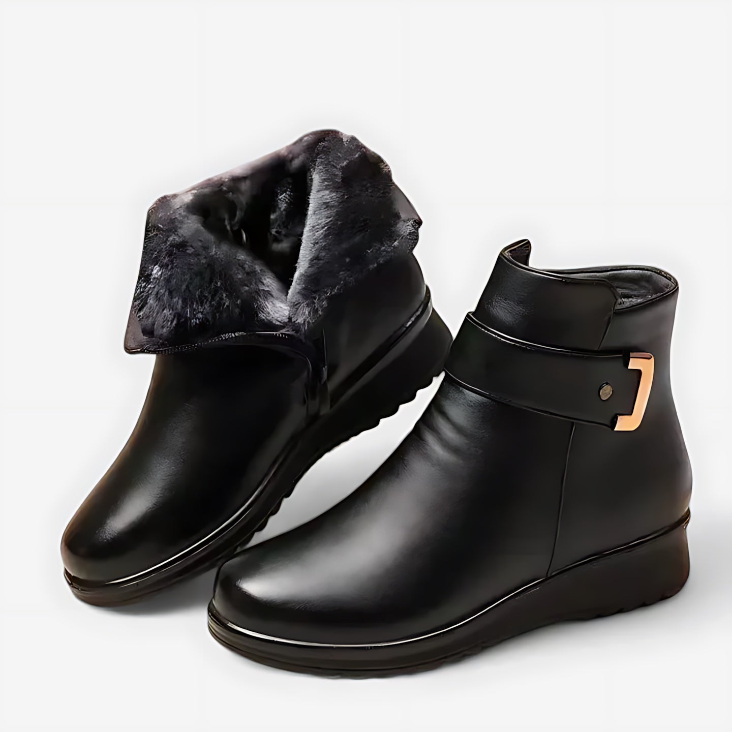 Peyton – Leather Faux Fur Lined Ankle Boots