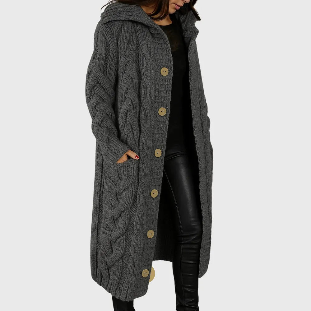 Andrea – Knit Longline Duster Coat