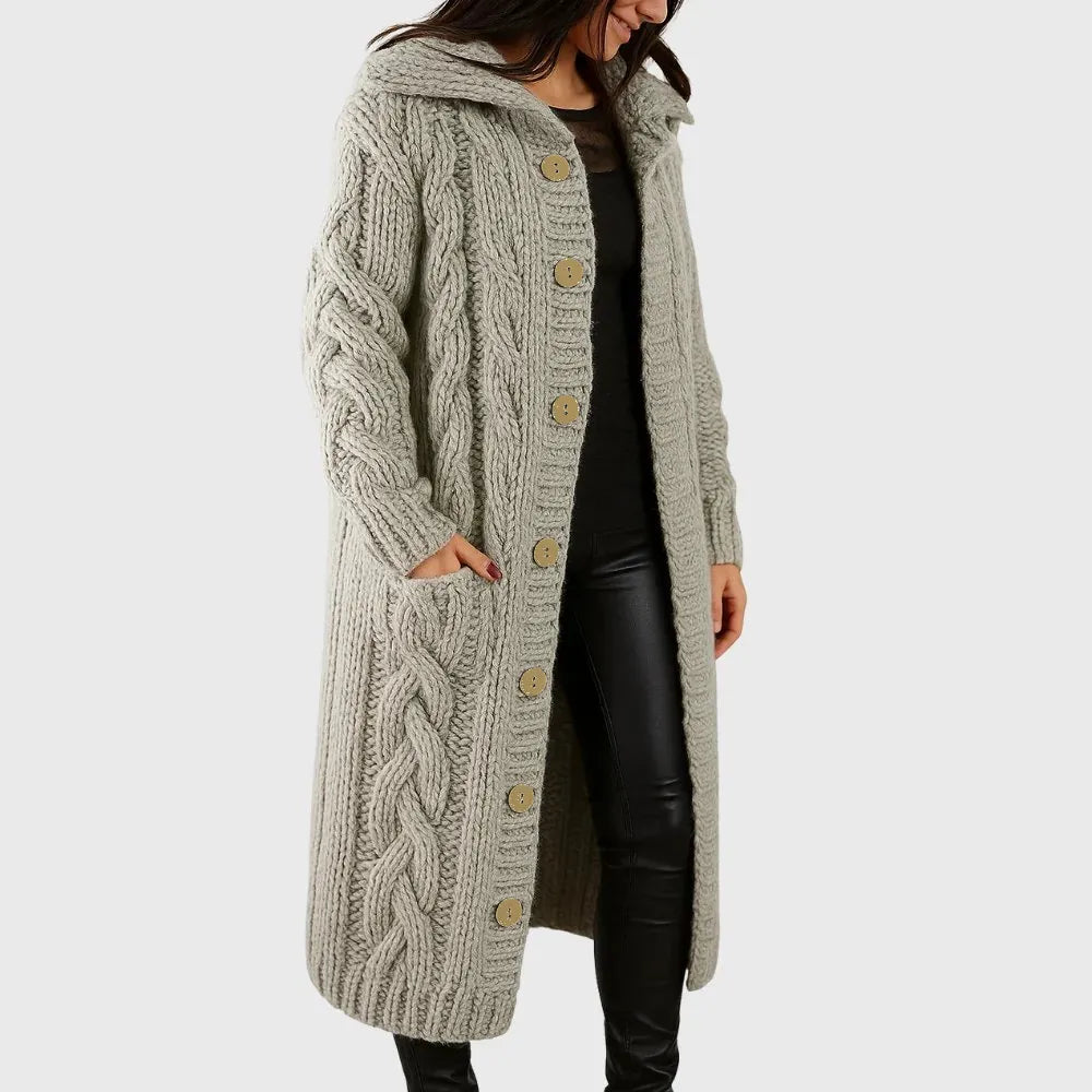 Andrea – Knit Longline Duster Coat