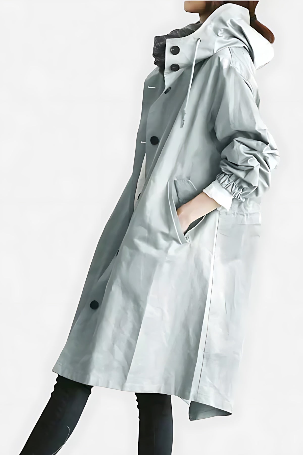 Priscilla – Button Up Longline Raincoat
