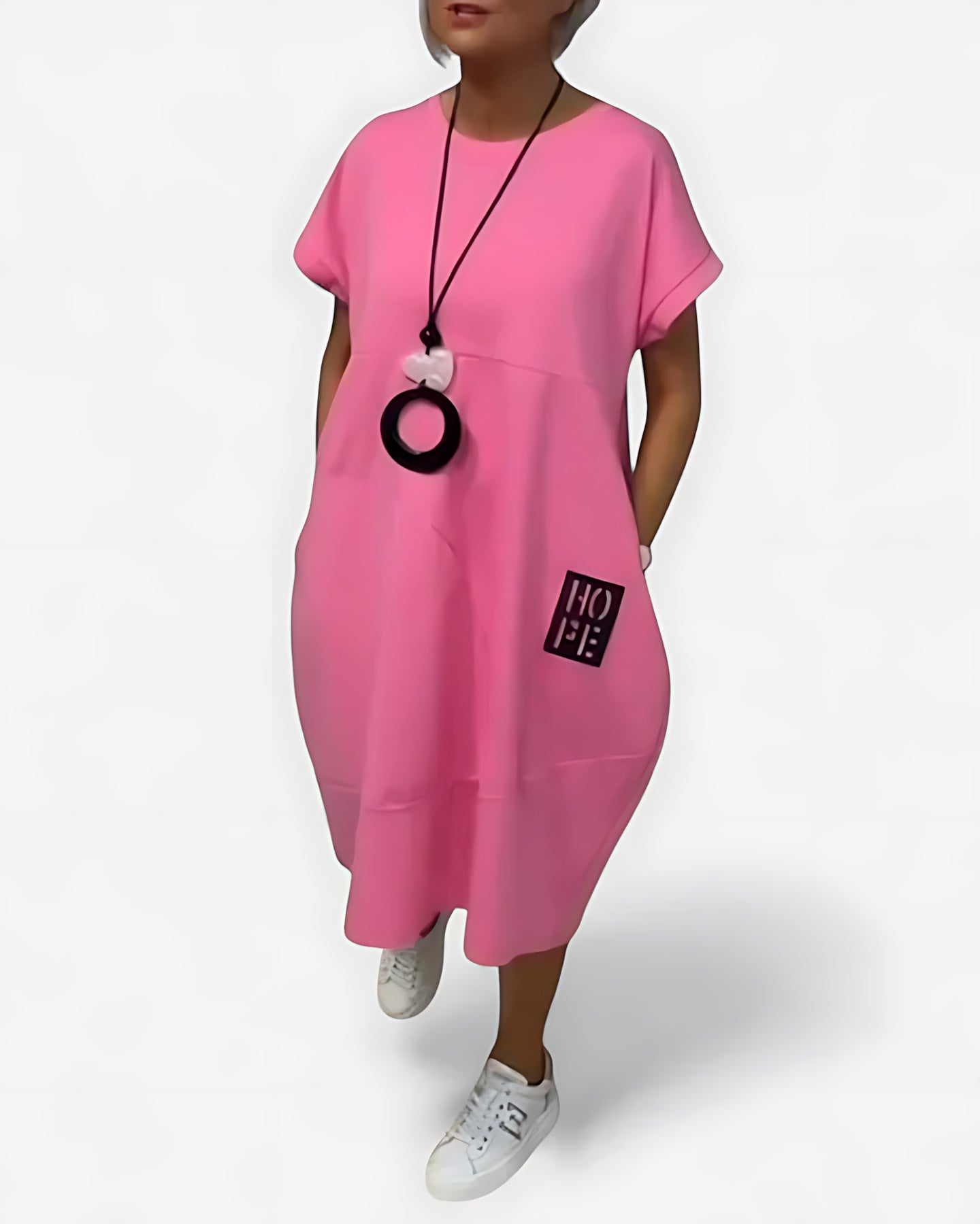Priscilla – Oversized Cocoon Batwing Sleeve Midi Dress