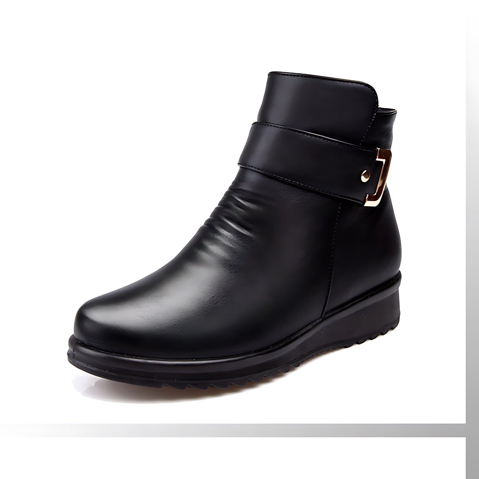 Quinn – Leather Faux Fur Lined Ankle Boots