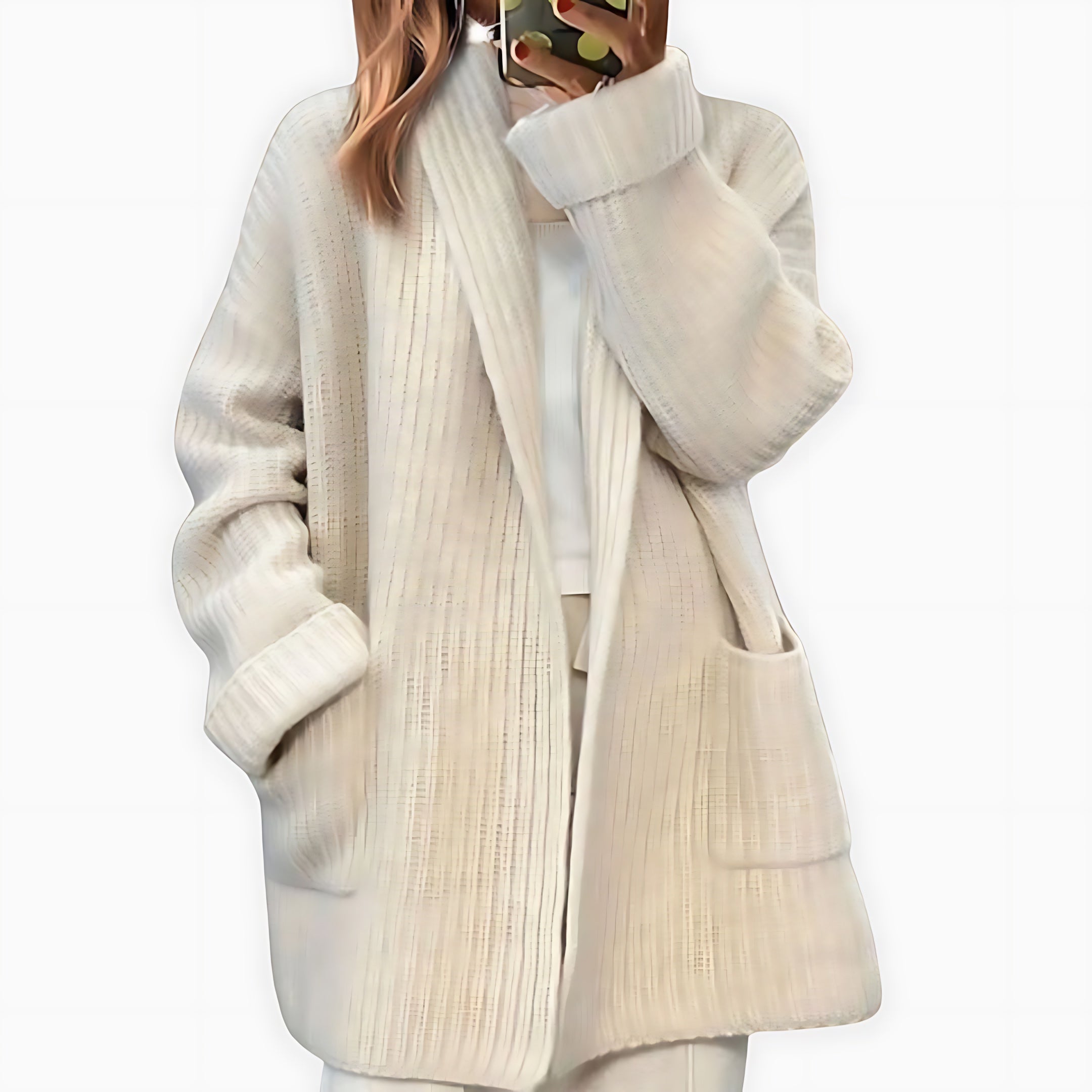 Quinn – Ribbed Knit Open Front Cardigan