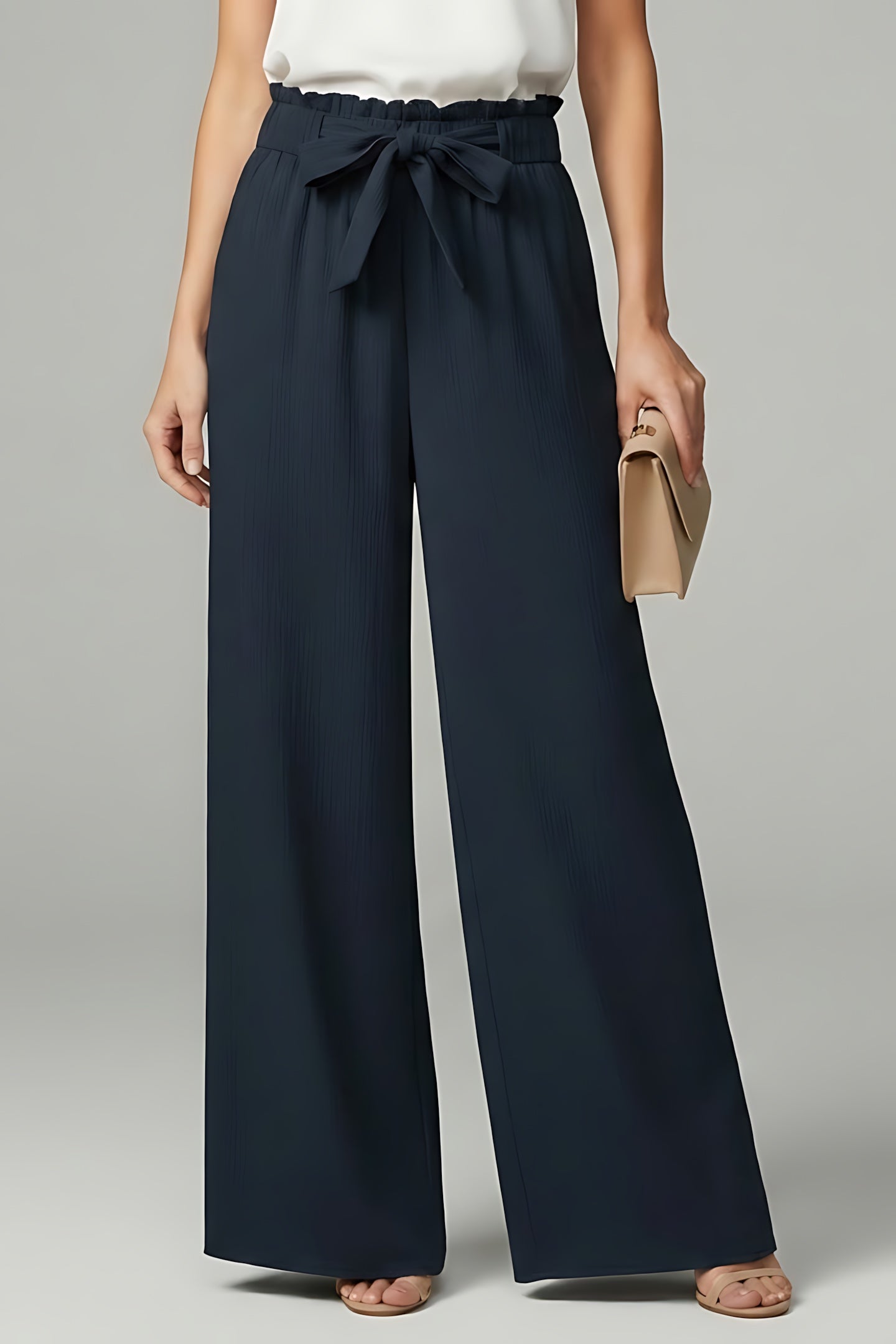 Reagen – Paperbag Waist Wide Leg Palazzo Pants