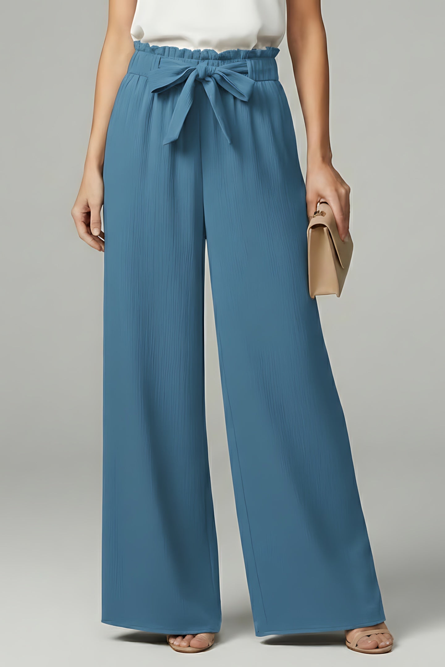 Reagen – Paperbag Waist Wide Leg Palazzo Pants