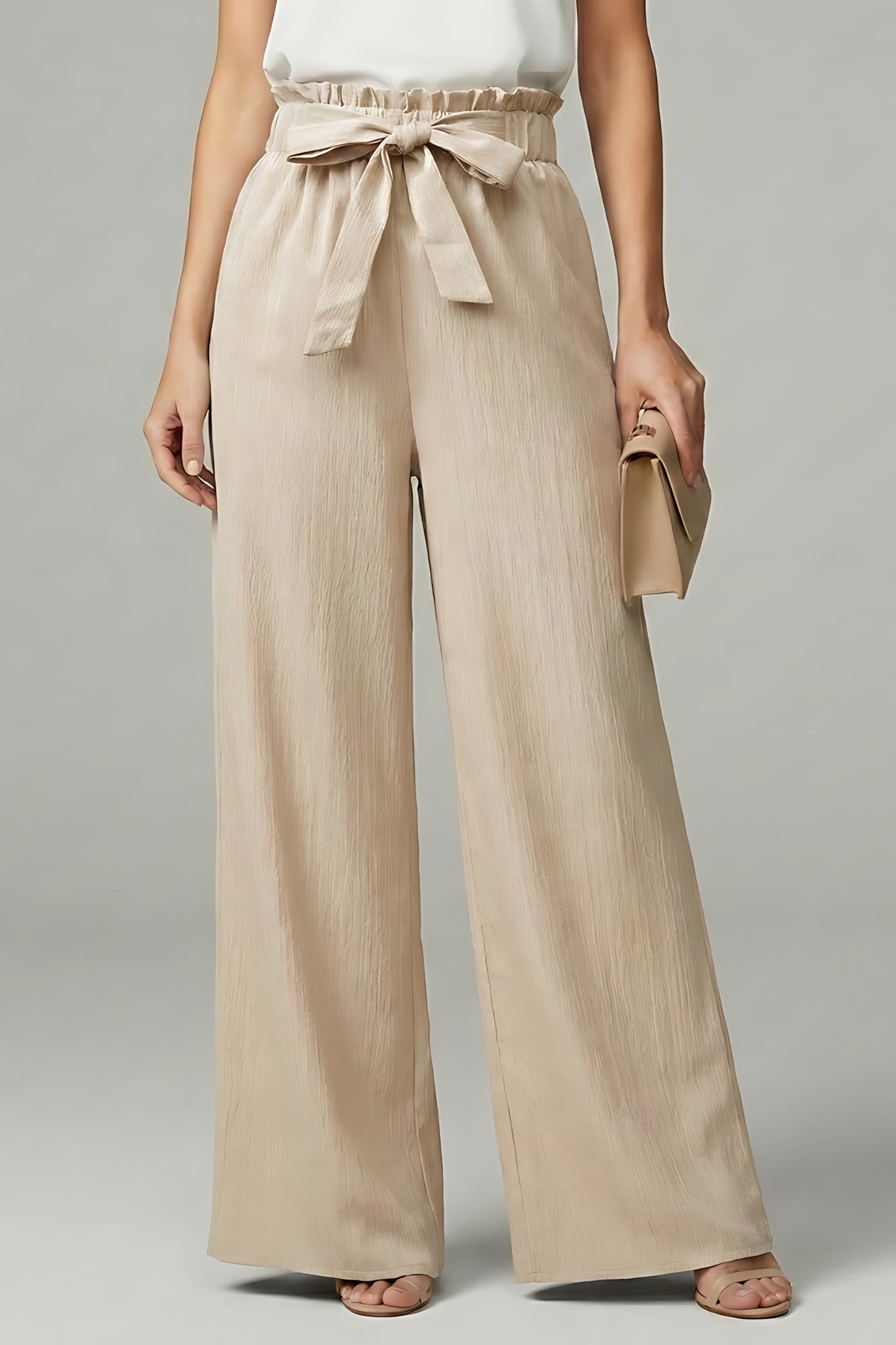 Reagen – Paperbag Waist Wide Leg Palazzo Pants