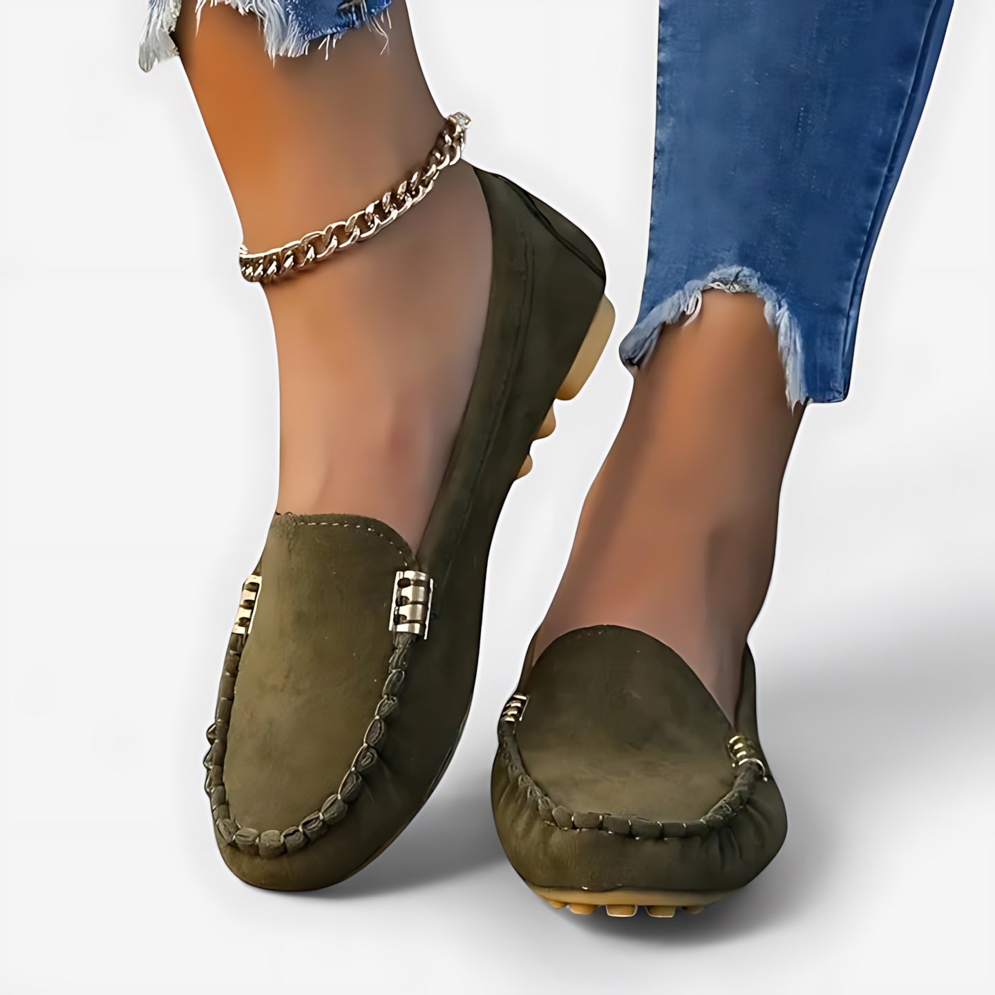 Reagen – Suede Moc Toe Driving Loafers