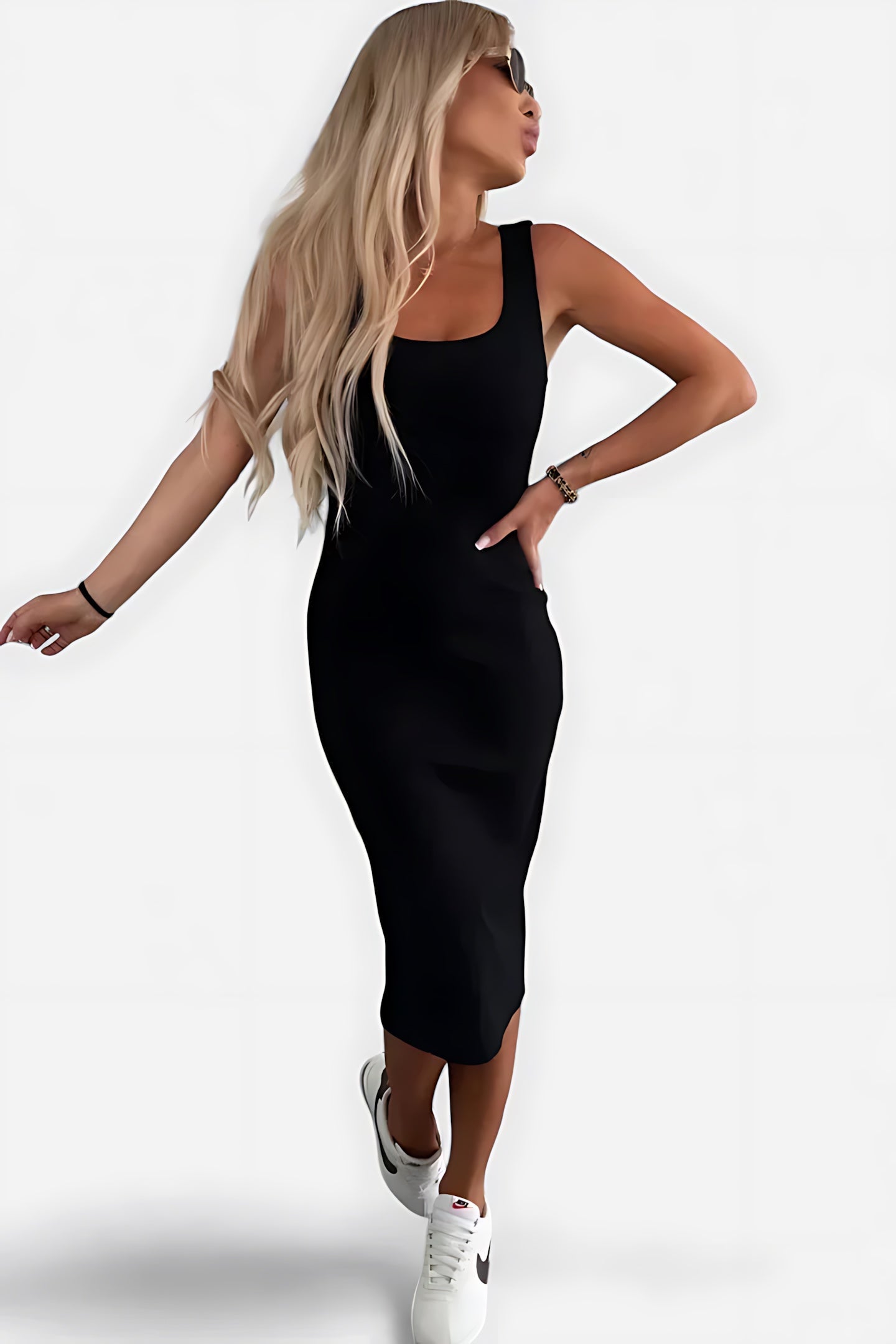 Rebecca – Bodycon Midi Dress and Button Up Cardigan Set