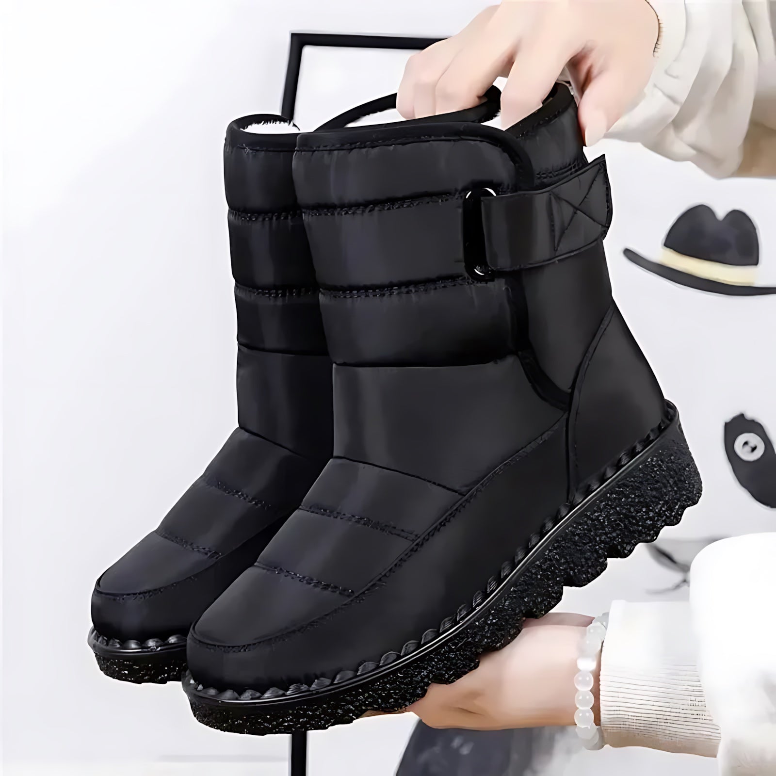 Rebecca – Lug Sole Ankle Snow Boots