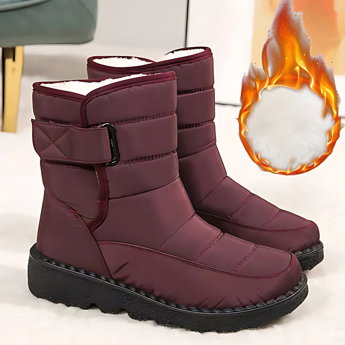 Rebecca – Lug Sole Ankle Snow Boots