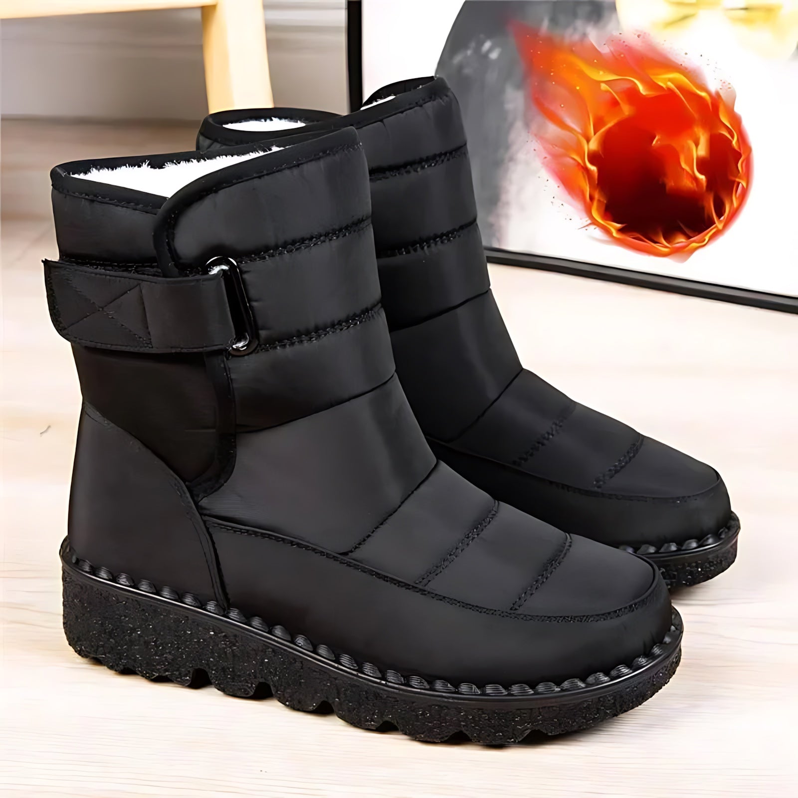 Rebecca – Lug Sole Ankle Snow Boots