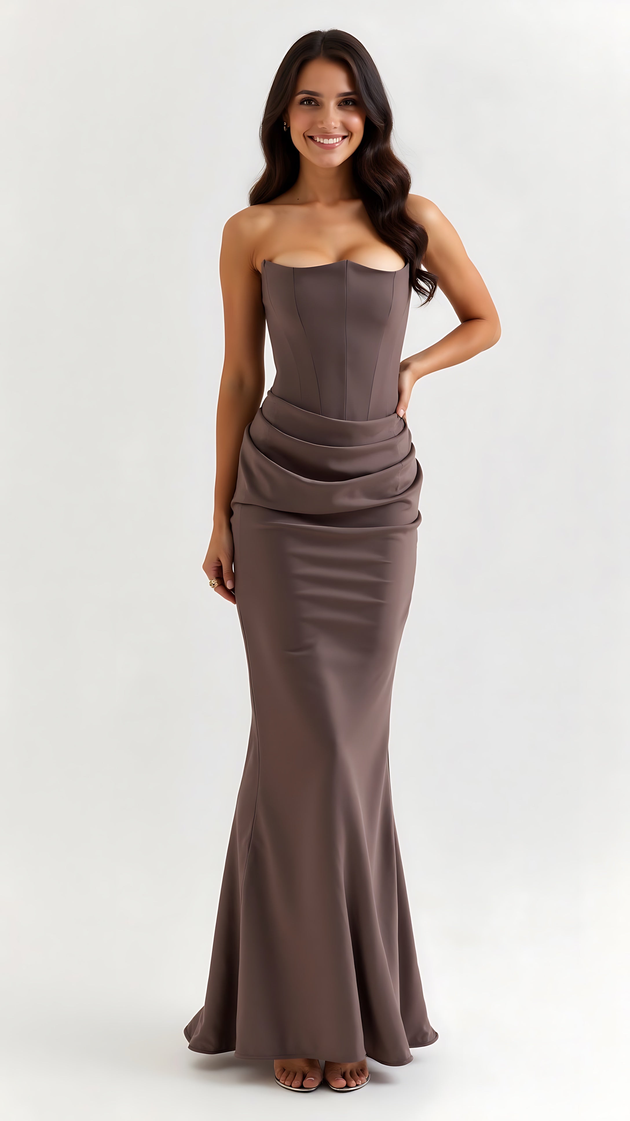 Renata – Strapless Bodycon Evening Maxi Dress