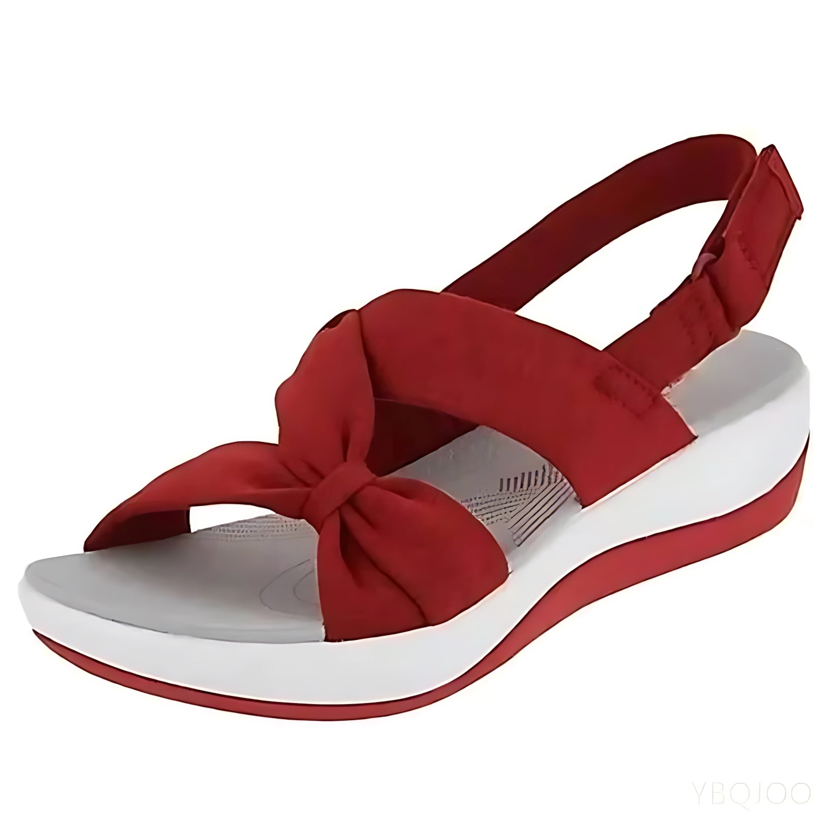Riley – Bow Knot Slingback Low Wedge Sandals