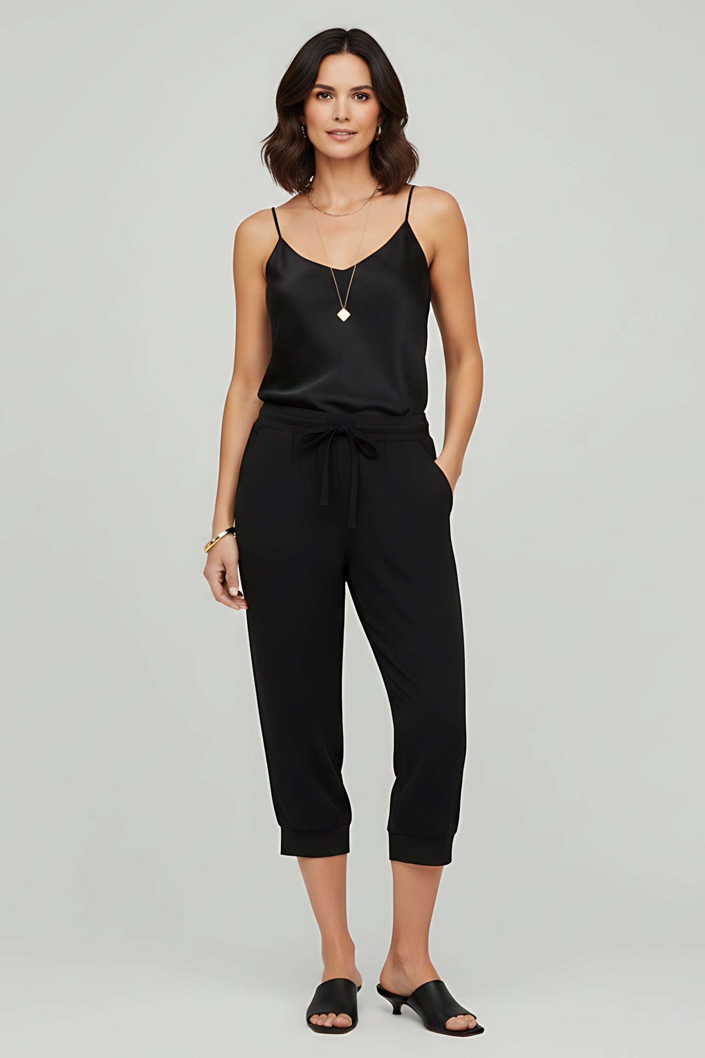 Riley – Elastic Waist Relaxed Fit Capri Pants
