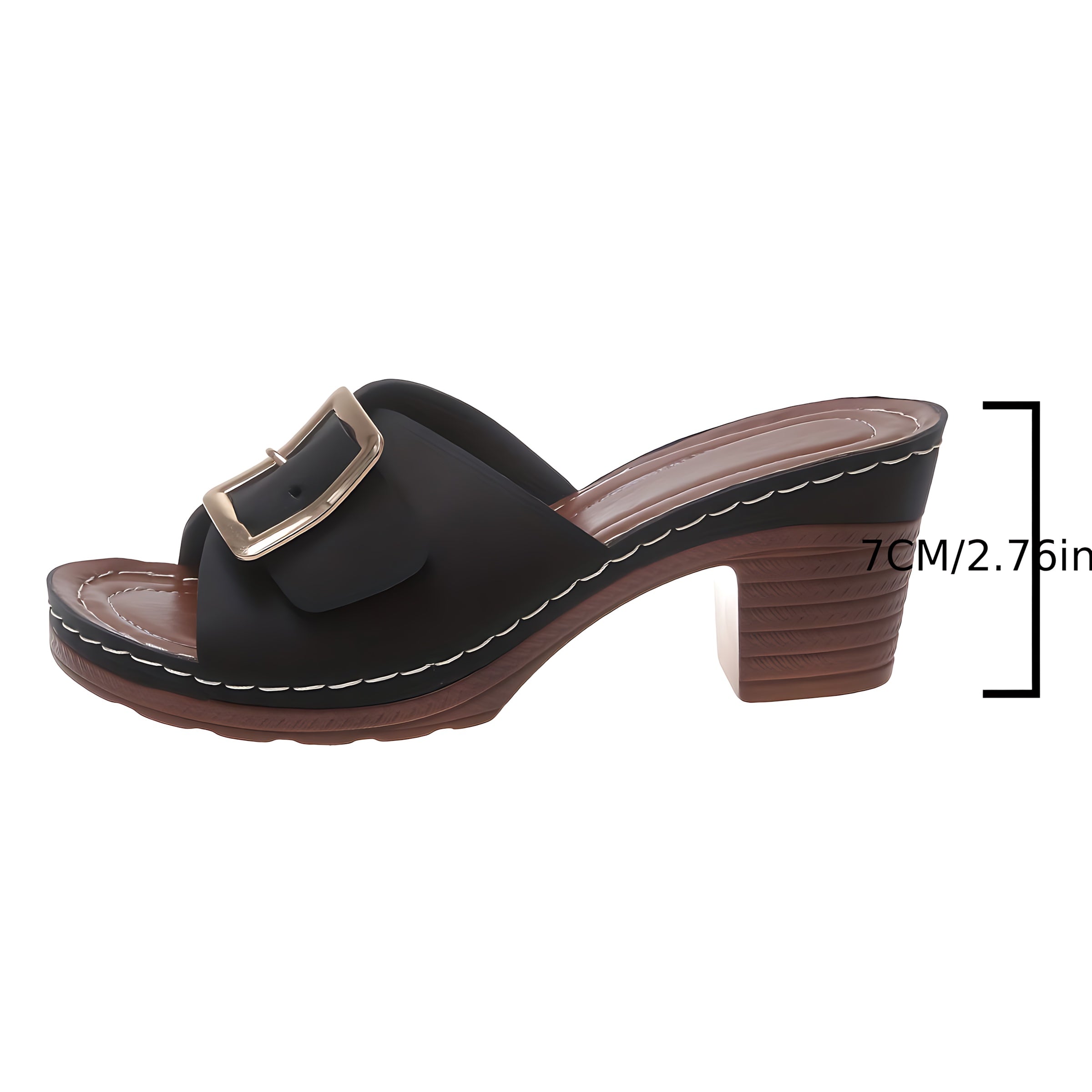 Riley – Open Toe Block Heel Mules