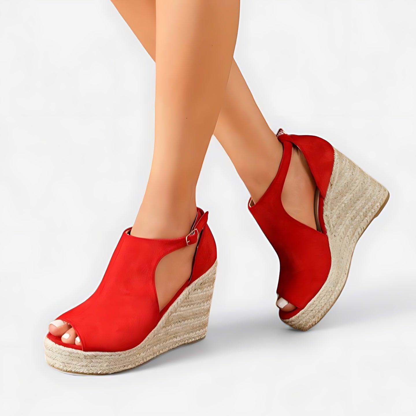 Riley – Peep Toe Platform Wedge Sandals
