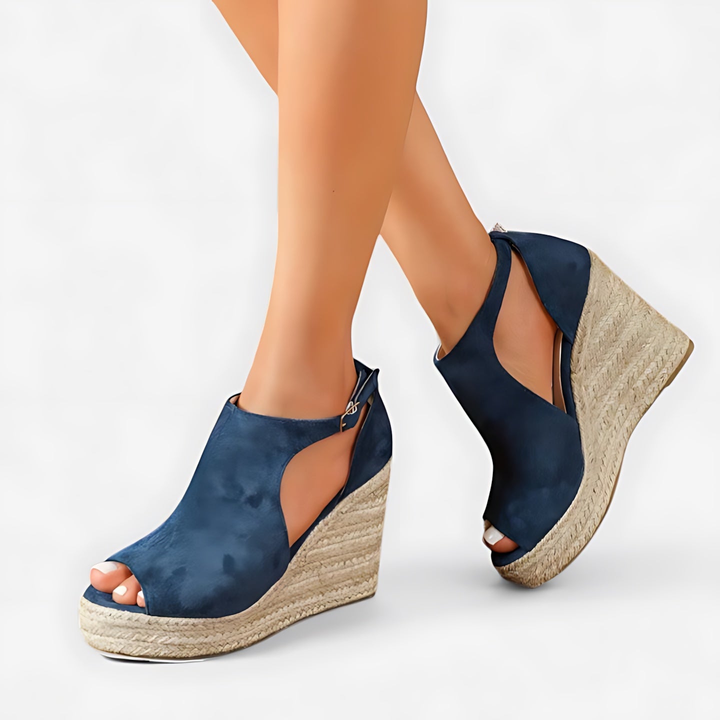 Riley – Peep Toe Platform Wedge Sandals