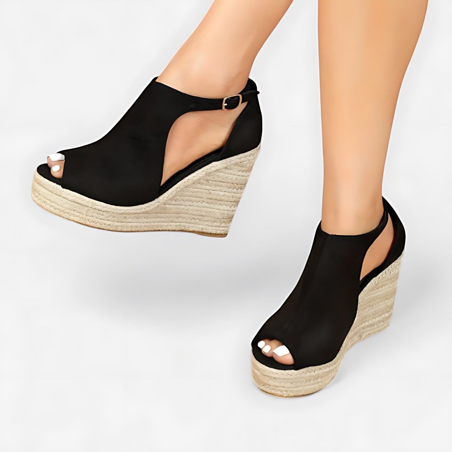 Riley – Peep Toe Platform Wedge Sandals