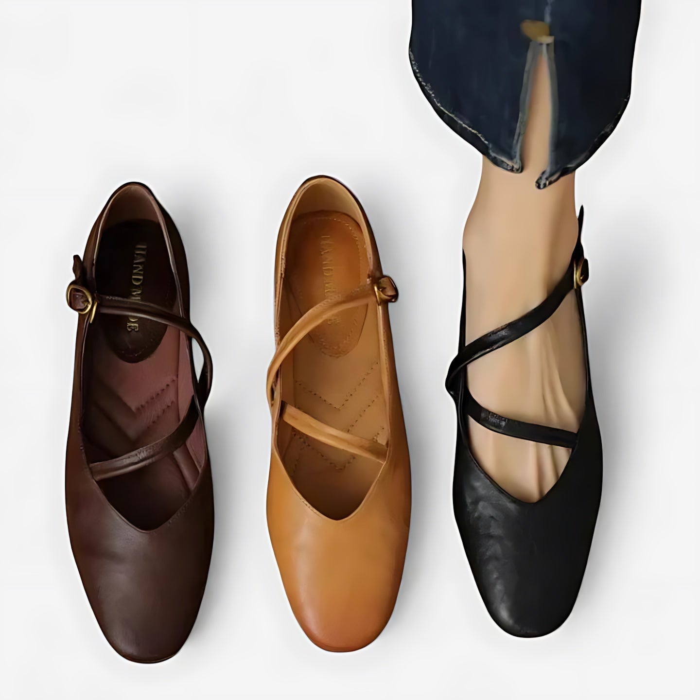Ruby – Criss Cross Strap Ballet Flats