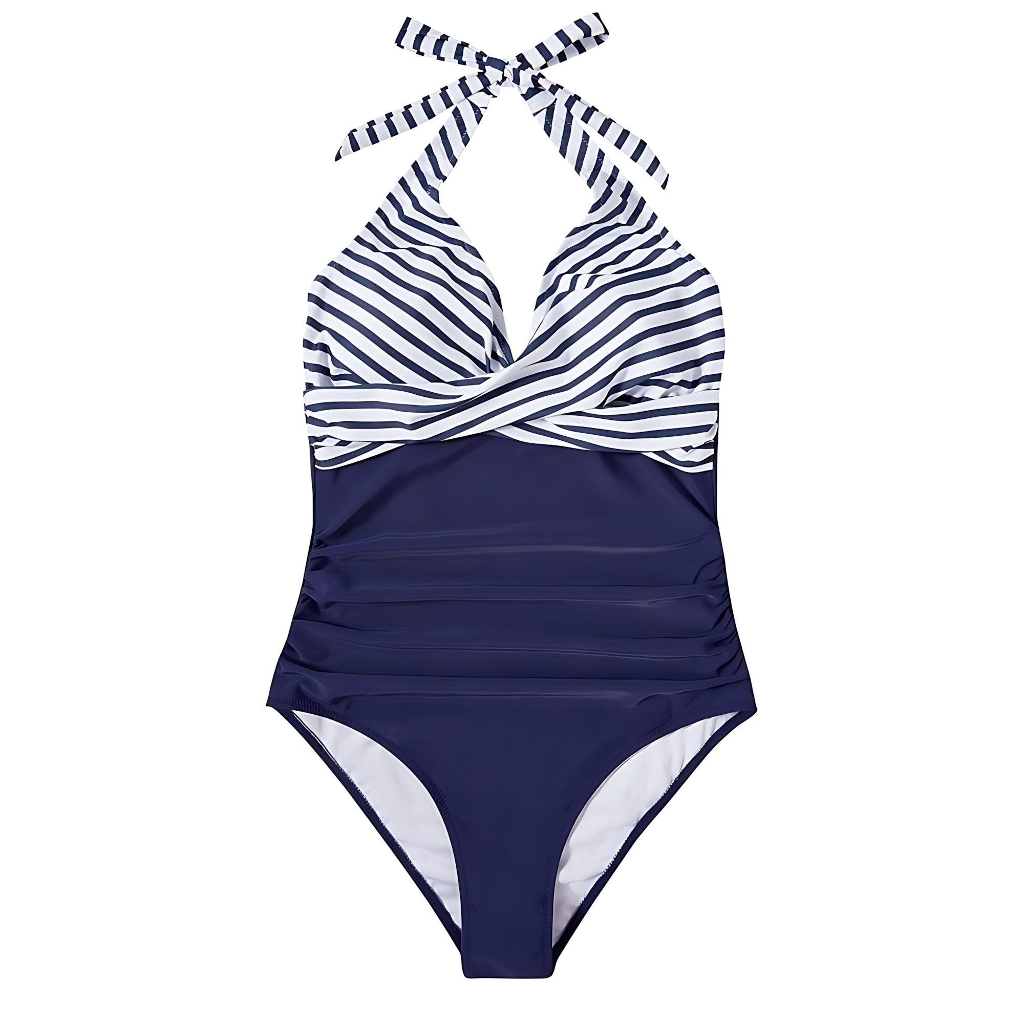 Ruby – Halter Tropical Print One Piece Swimsuit