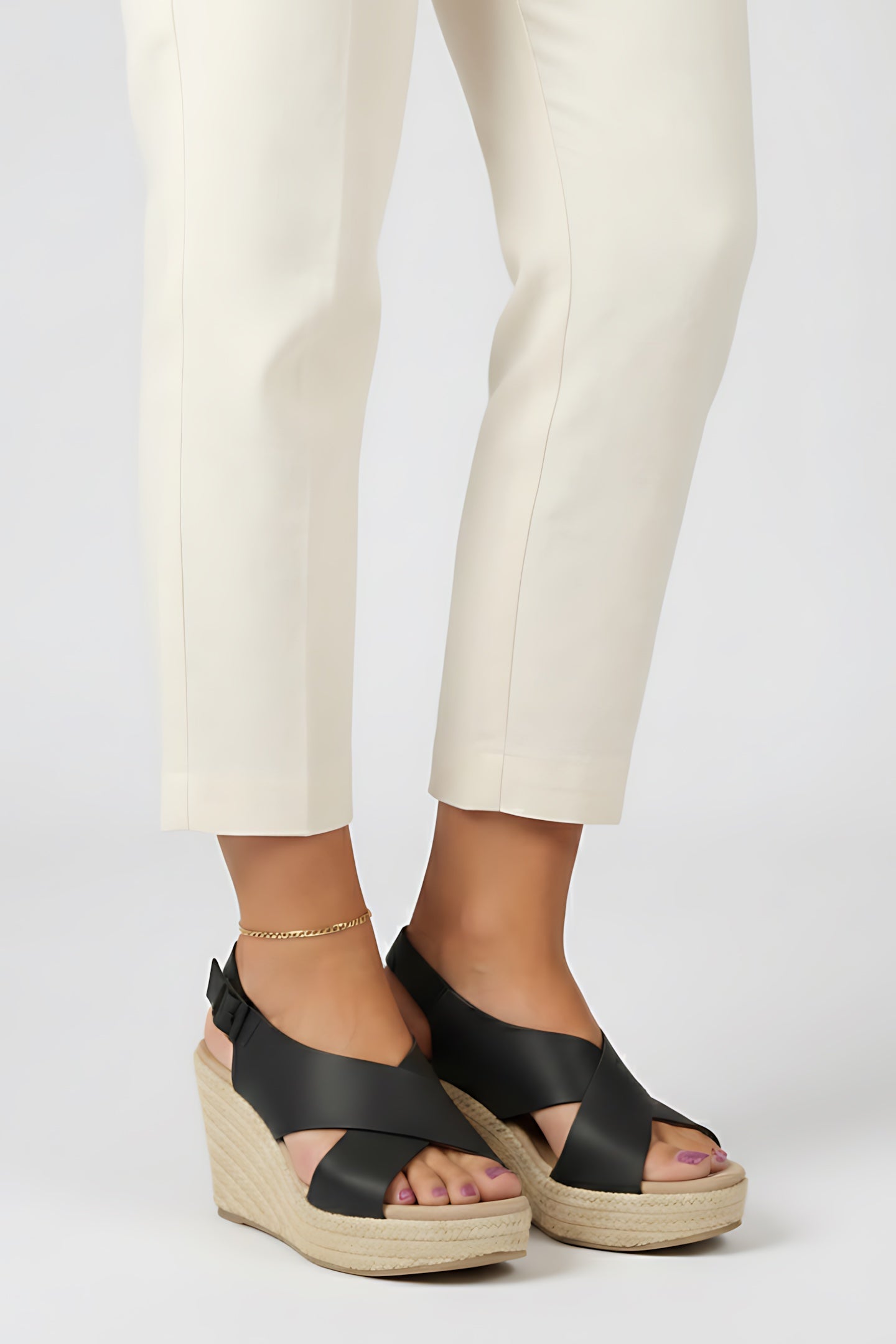 Rylee – Crossover Slingback Espadrille Wedge Sandals