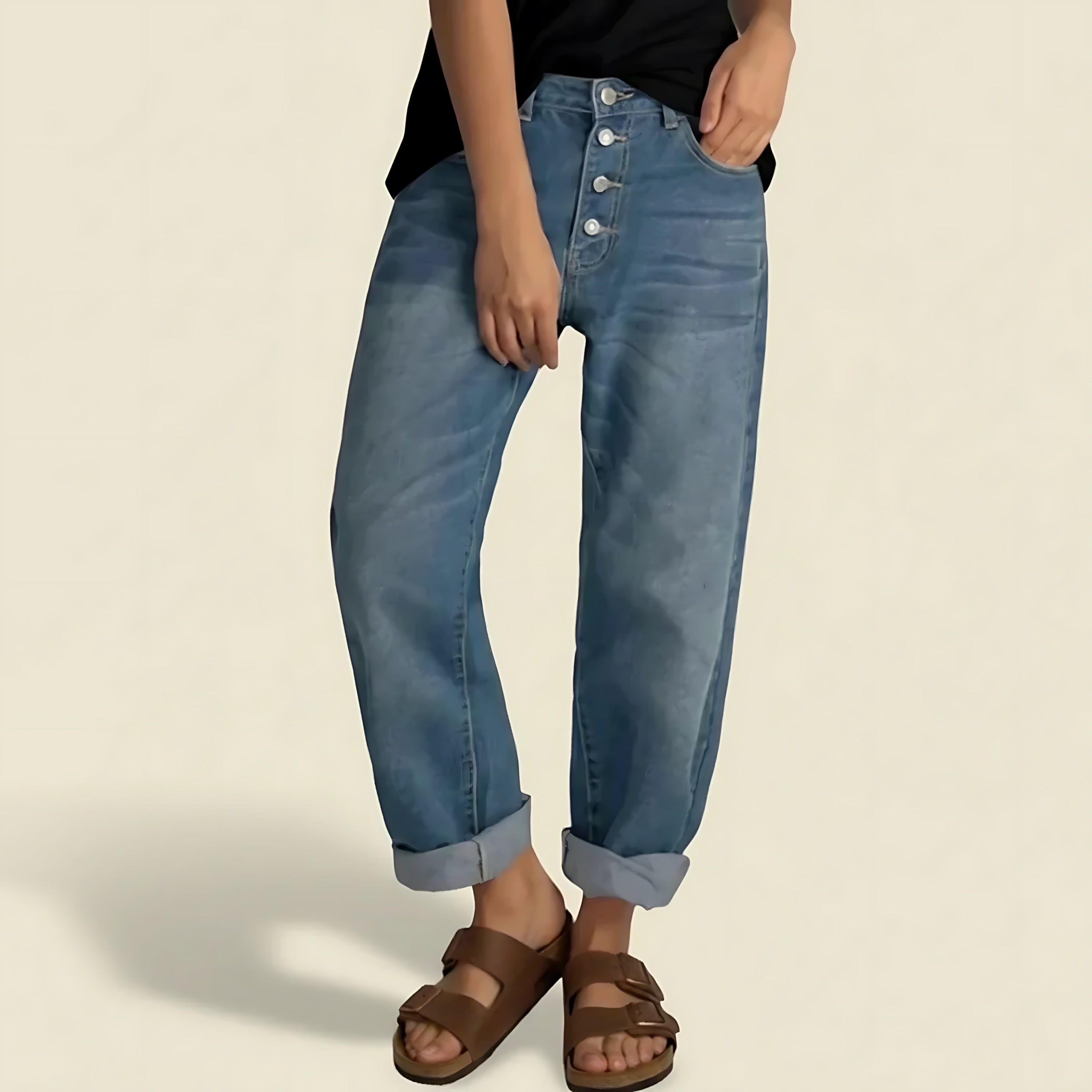 Rylee – High Waist Barrel Leg Jeans