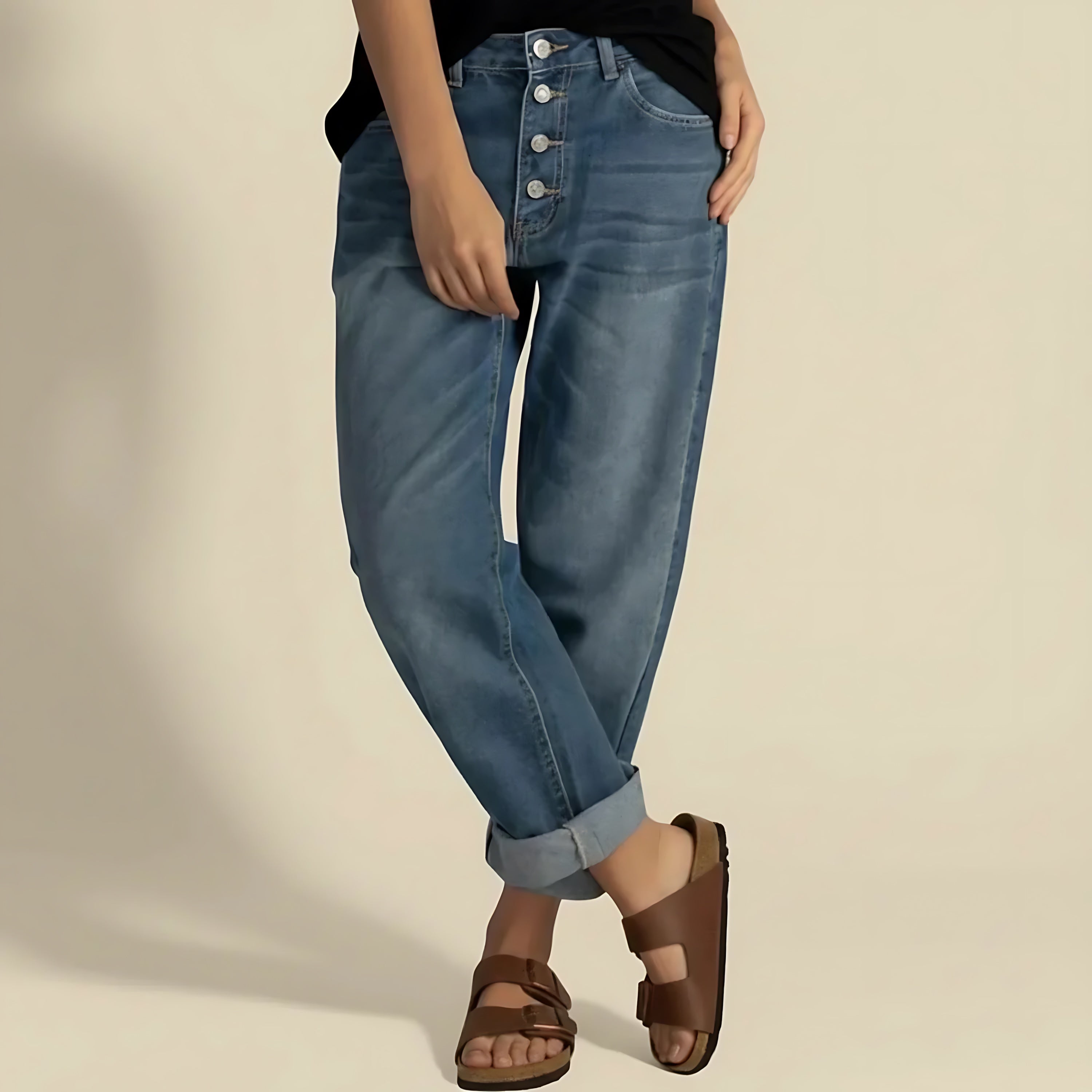 Rylee – High Waist Barrel Leg Jeans