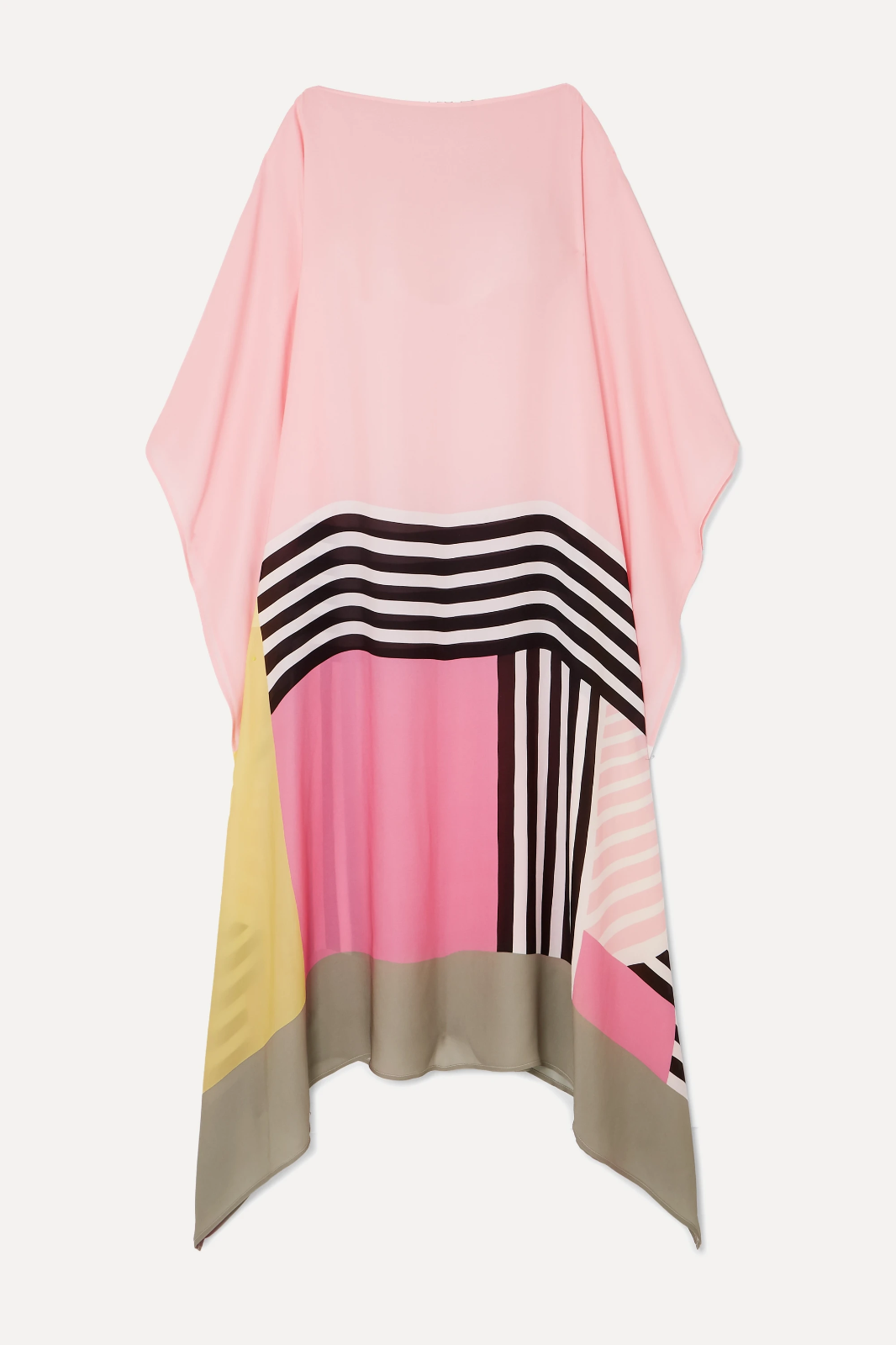 Hazel – Geometric Print Batwing Sleeve Kaftan Maxi Dress