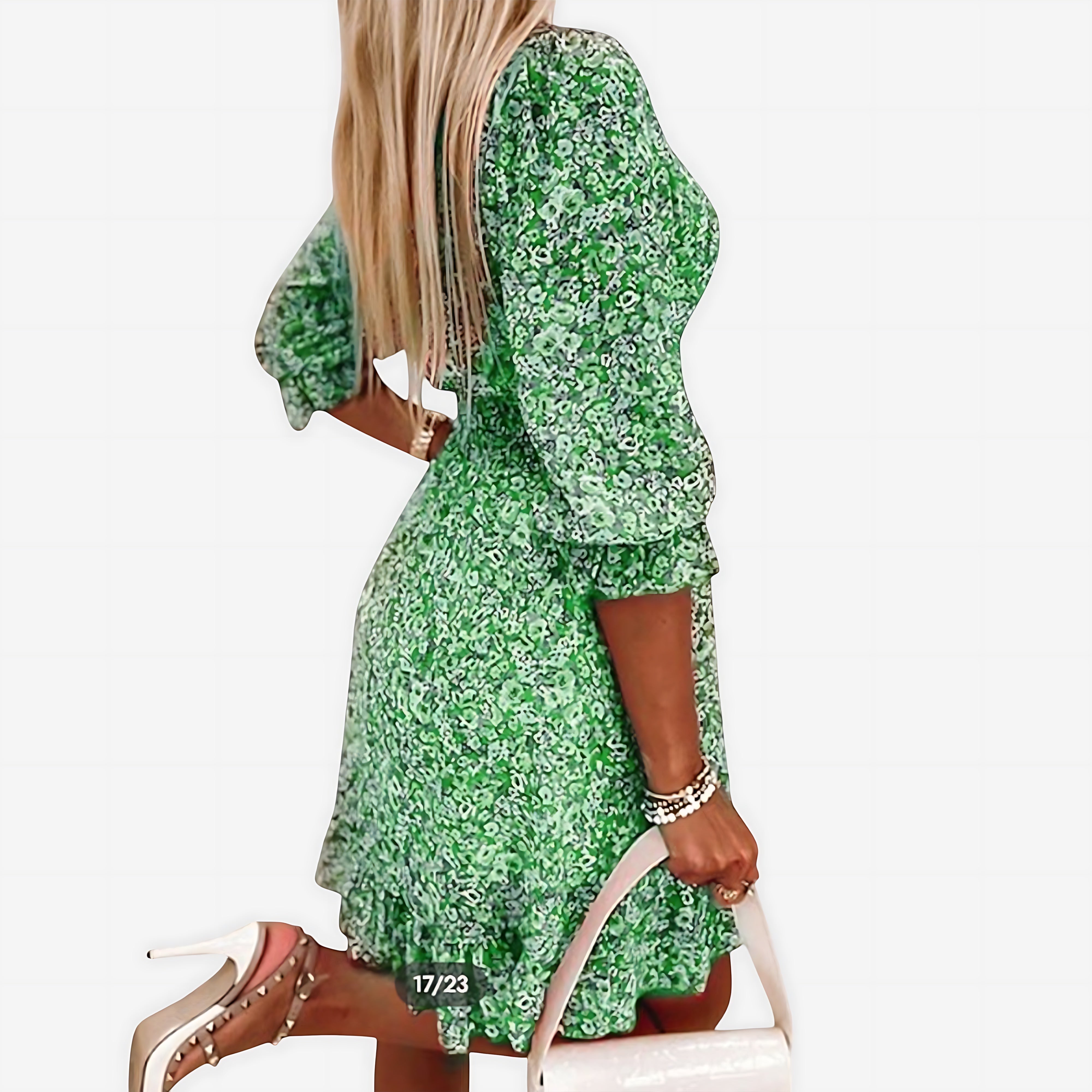 Sabrina – Ditsy Floral Smocked Waist Ruffle Mini Dress