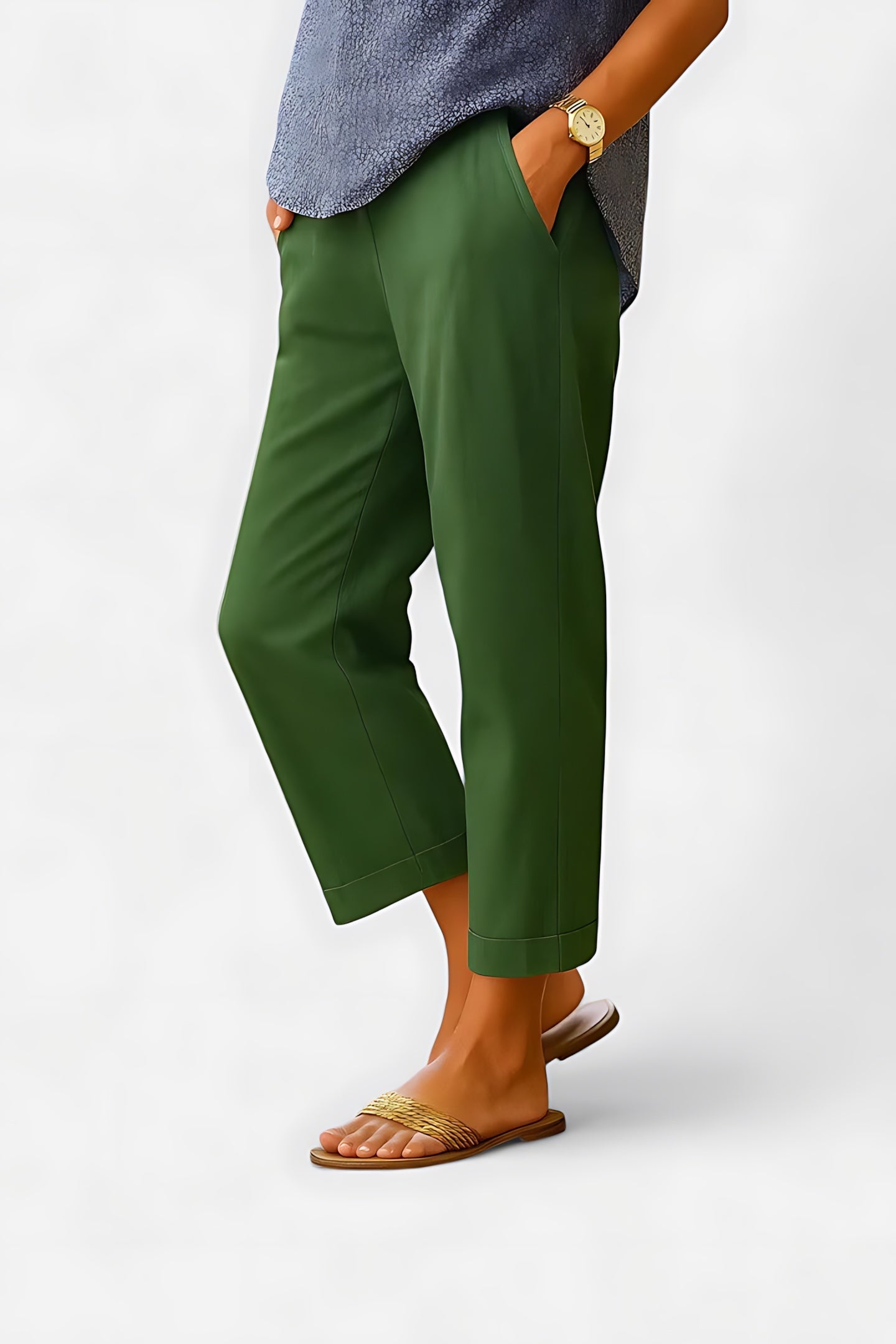 Sabrina – High Waist Cropped Straight Leg Pants