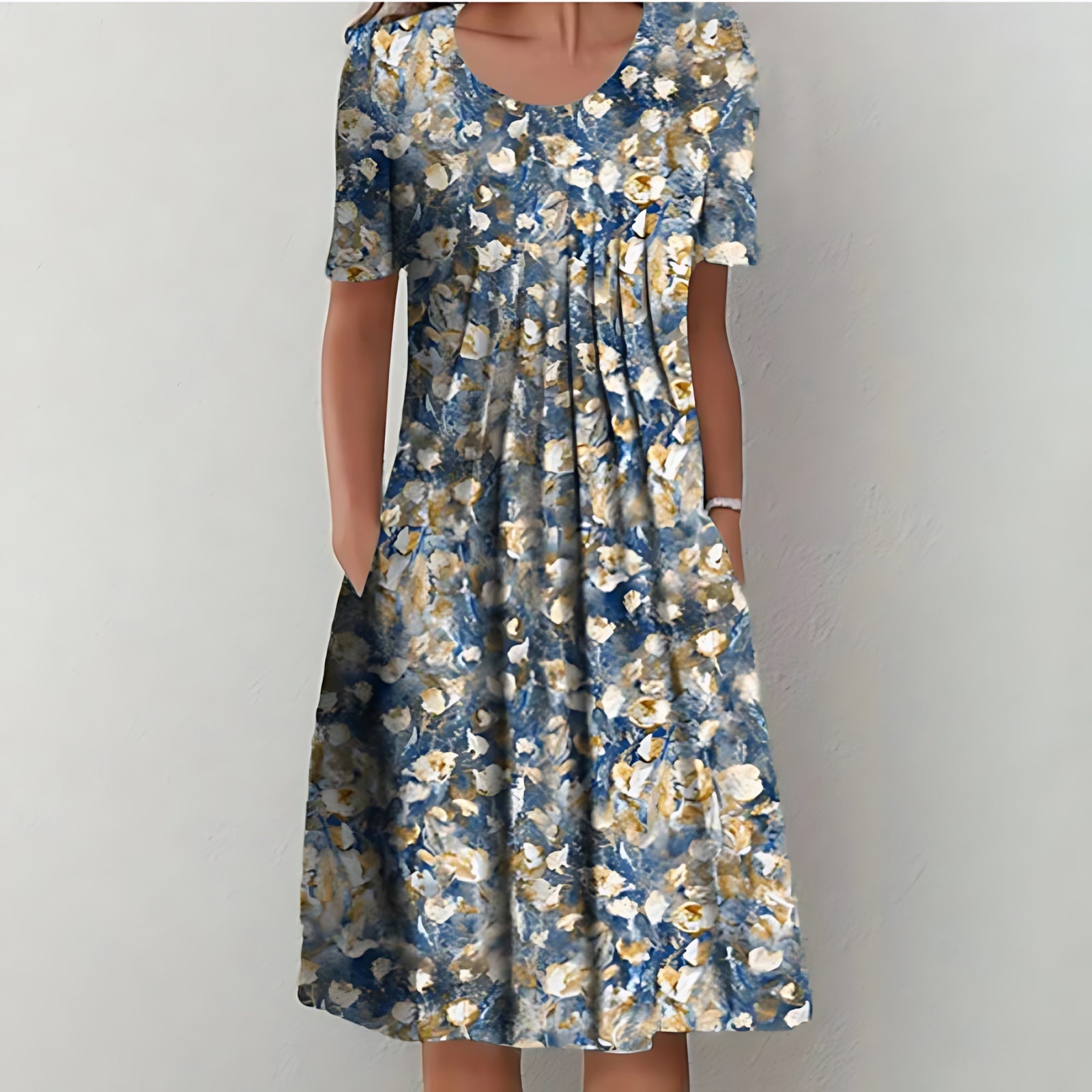 Sadie – Ditsy Floral Puff Sleeve Summer Midi Dress