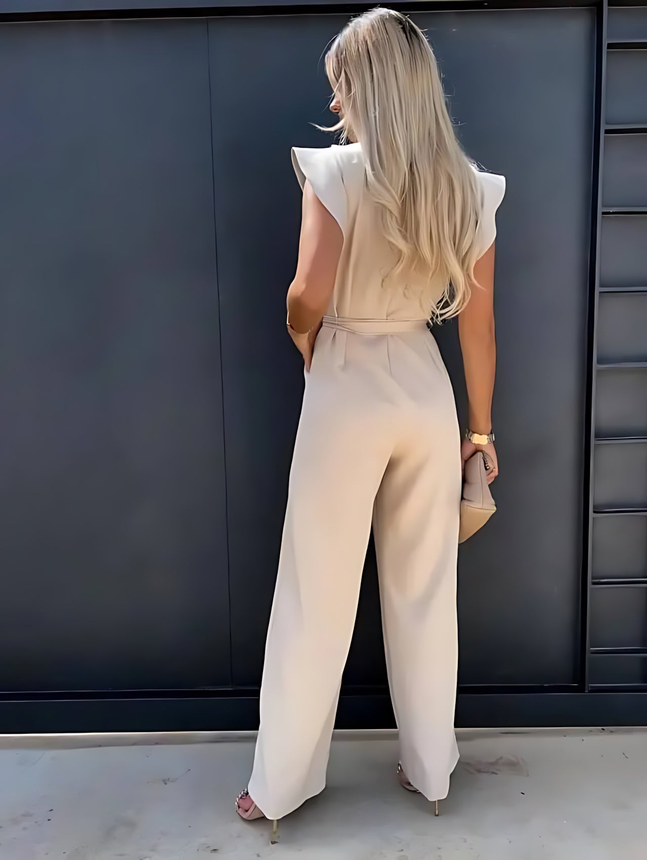 Sadie – Ruffle Sleeve Wide Leg Jumpsuit