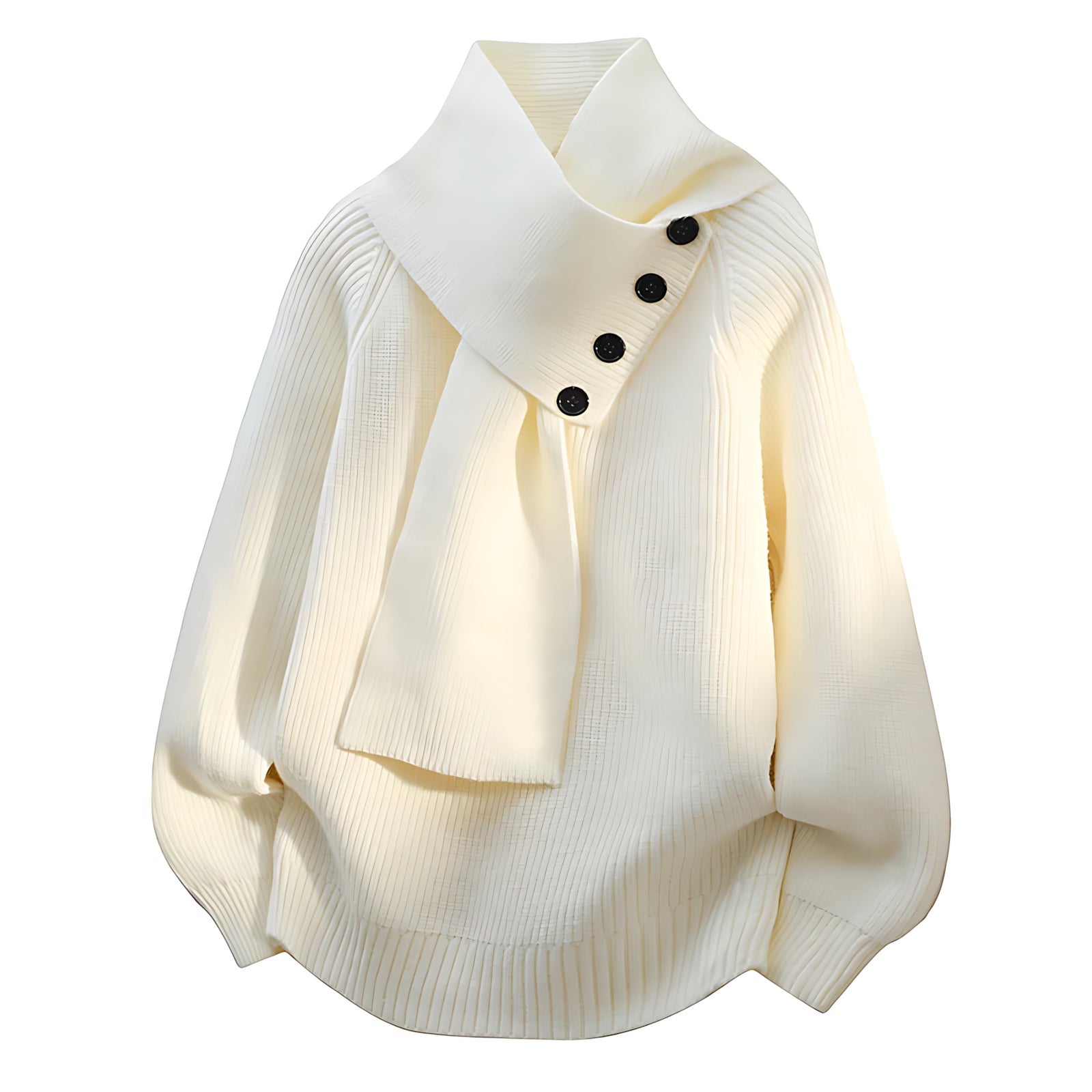 Sadie – Scarf Neck Knit Sweater