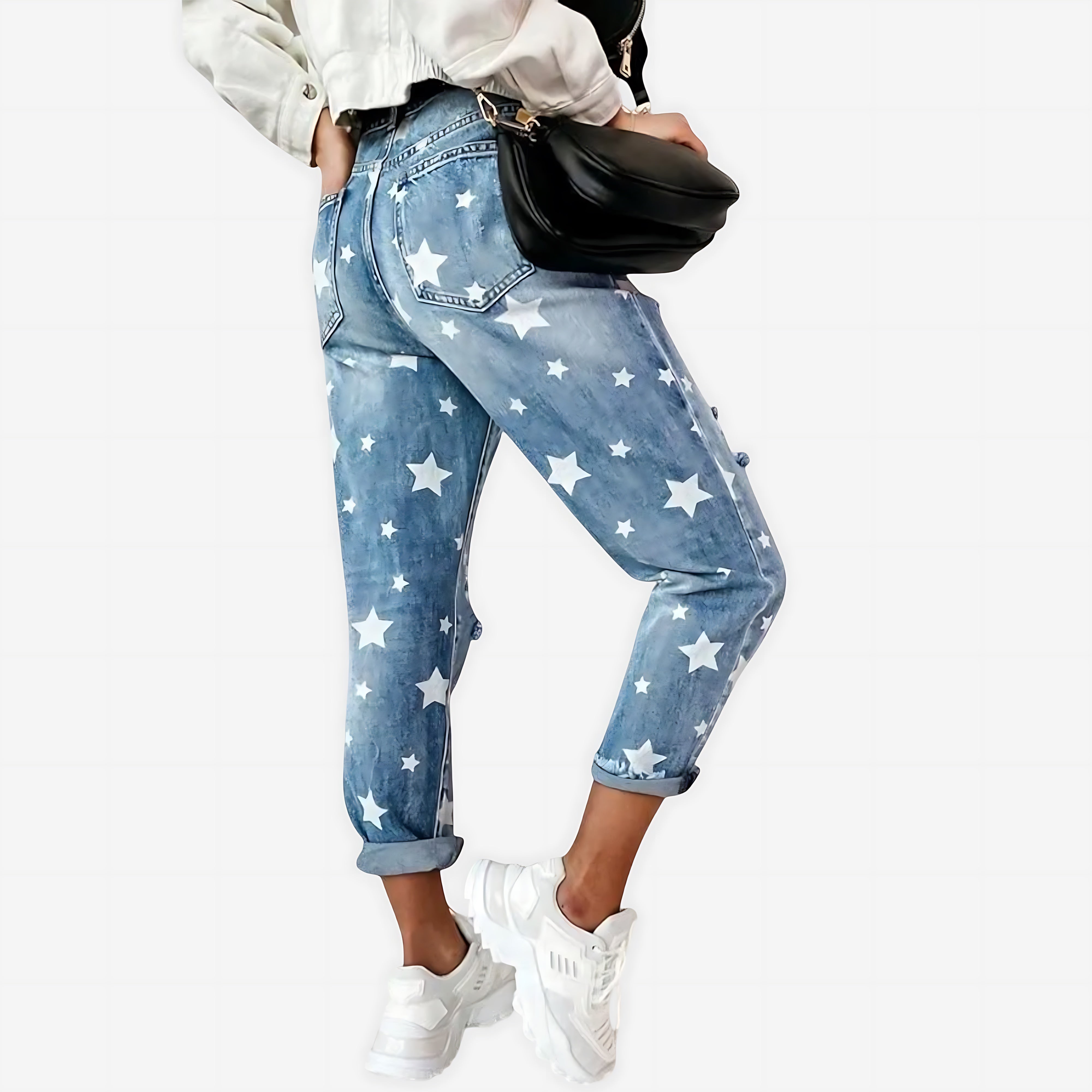 Sadie – Star Print Mom Jeans