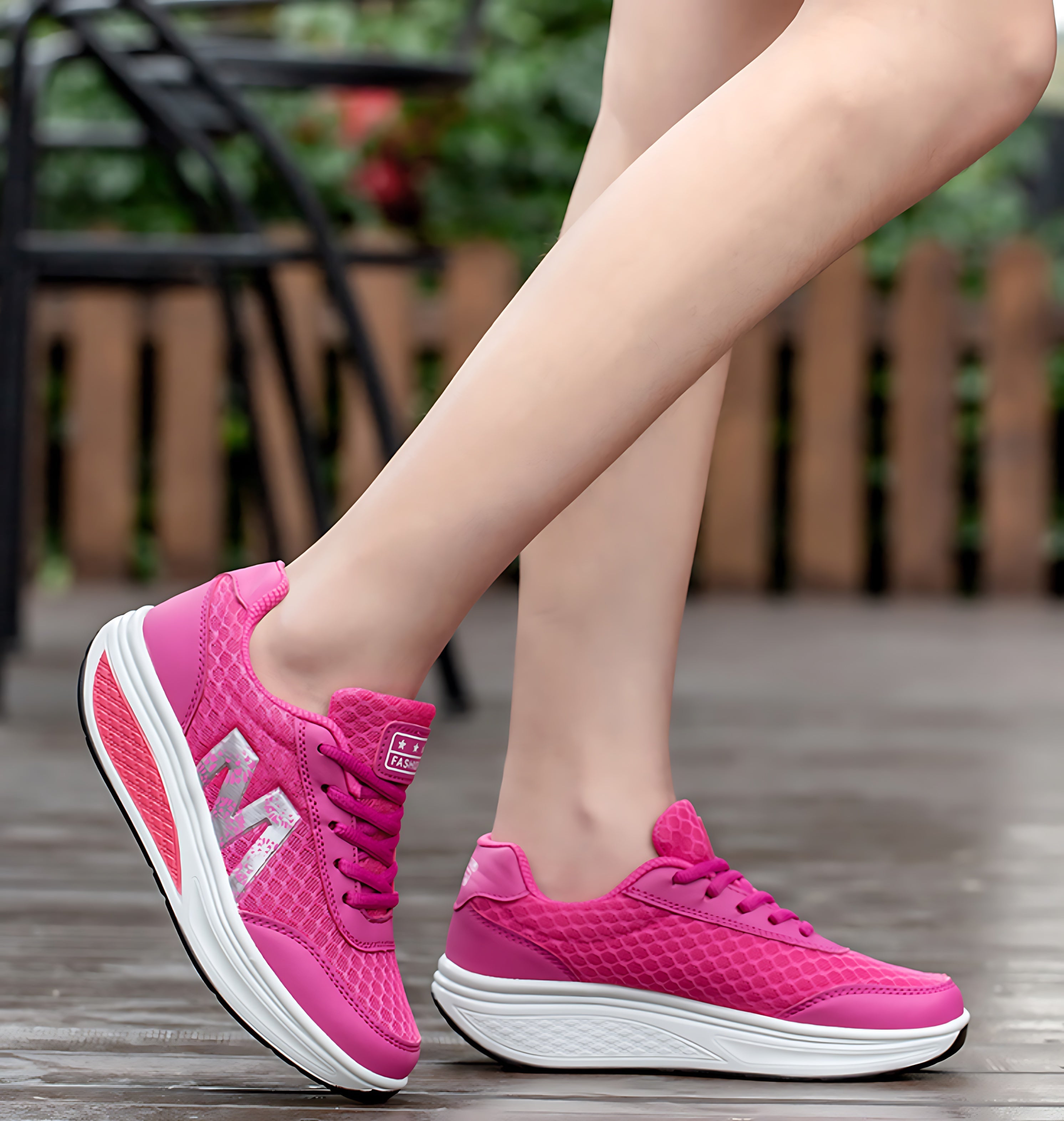 Sara – Platform Lace Up Walking Sneakers