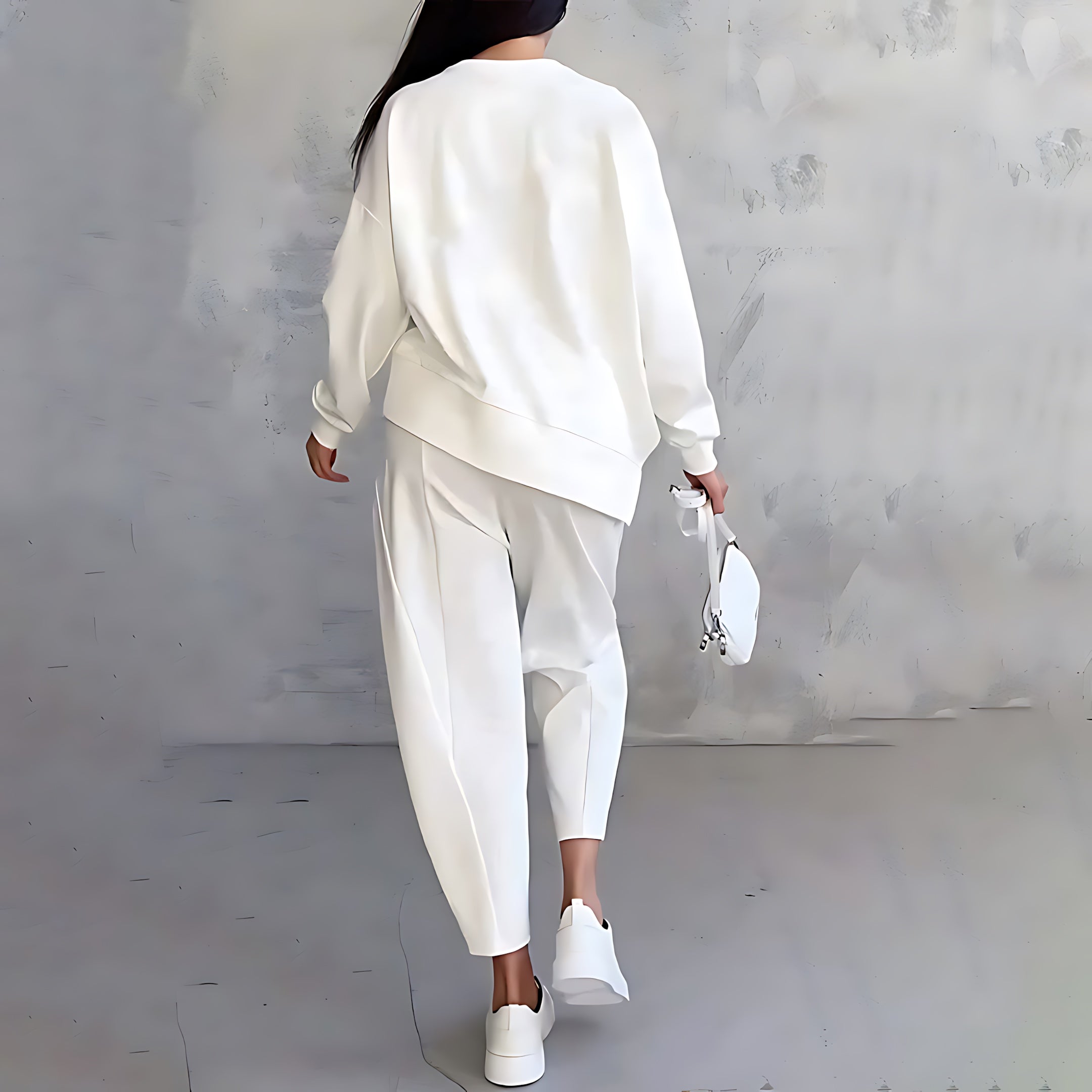 Sarah – Long Sleeve Top and Tapered Pants Lounge Set