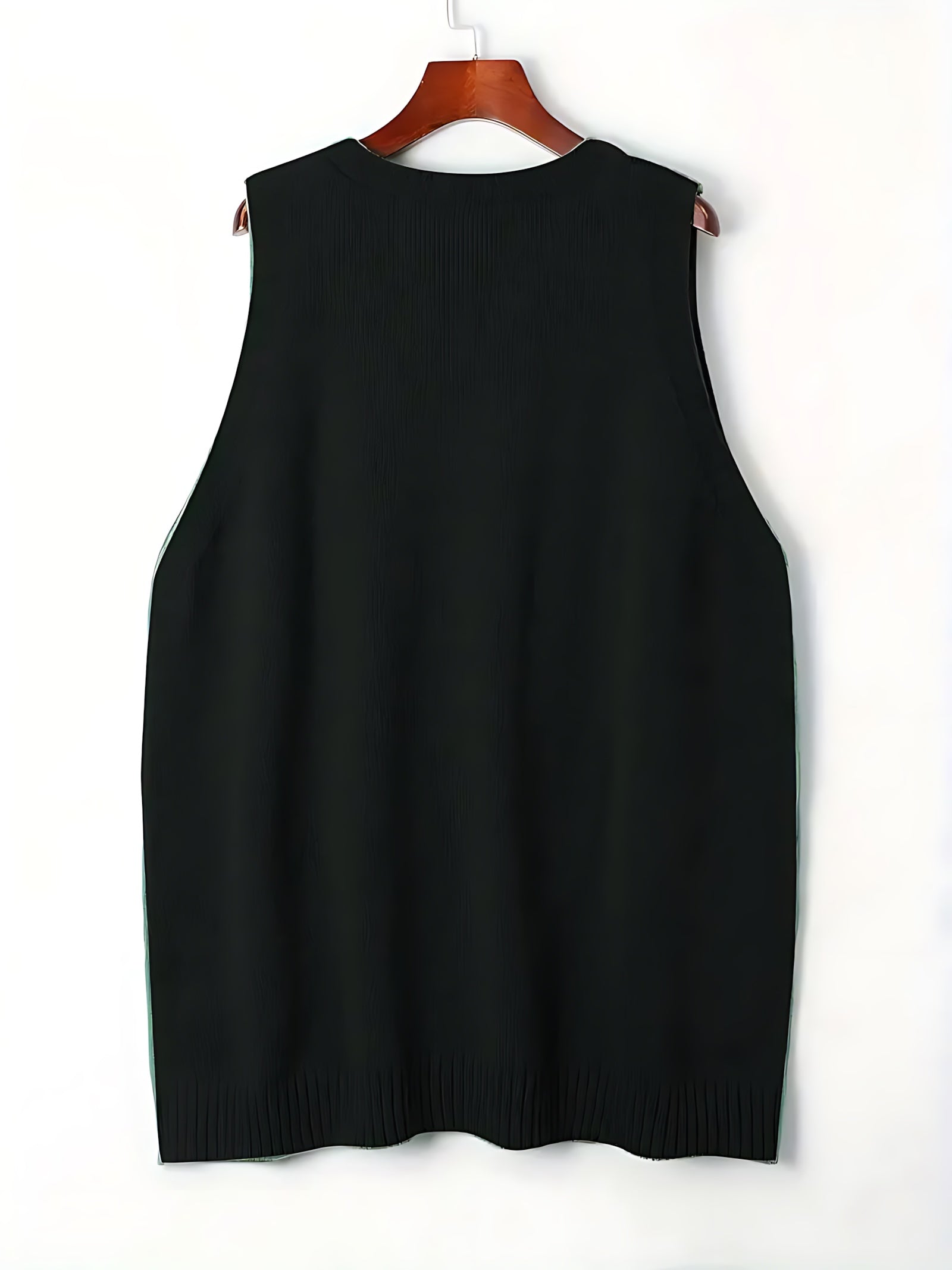 Savannah – Oversized V Neck Knit Vest