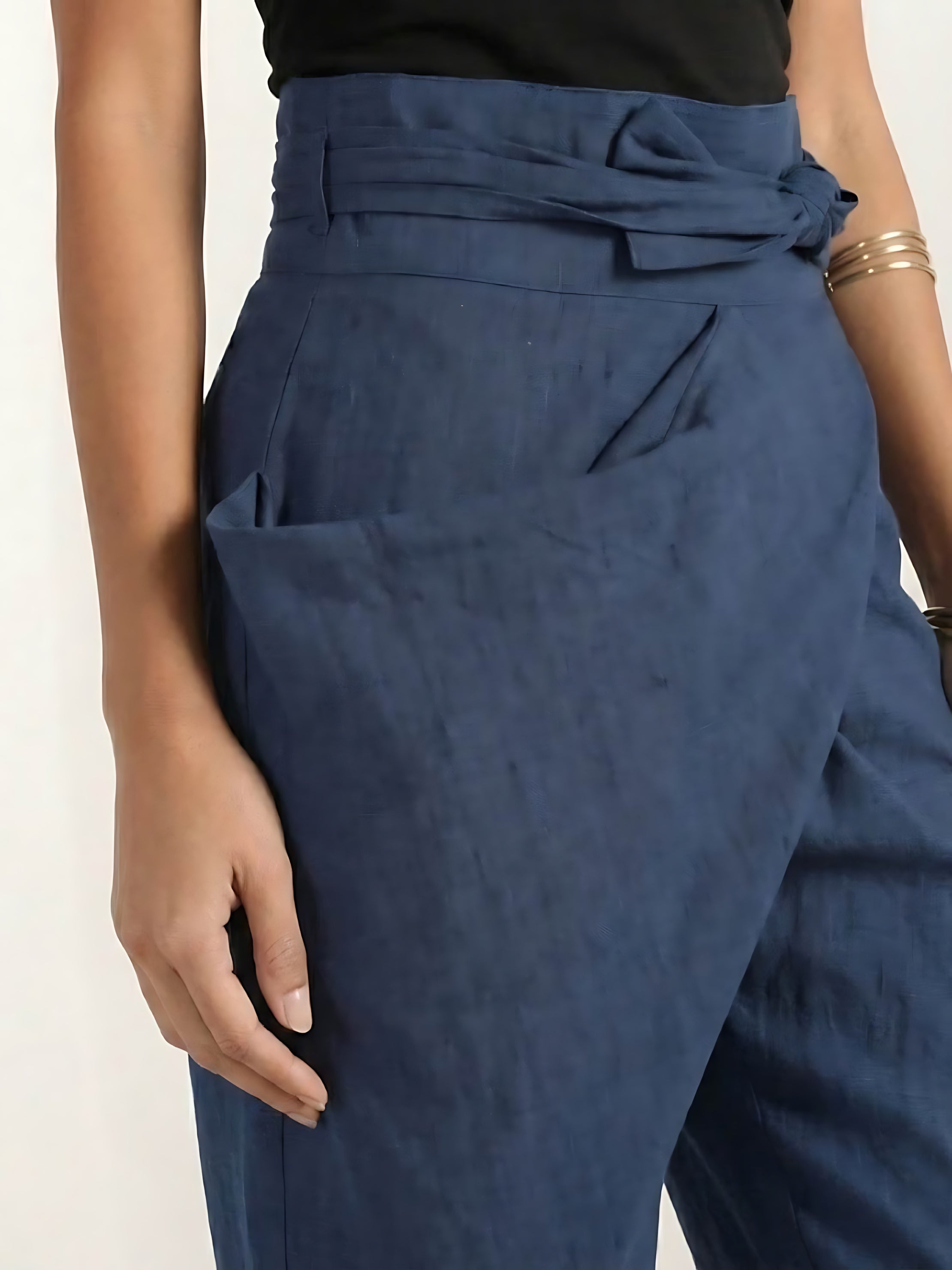 Savannah – Wrap Front Cropped Tapered Pants