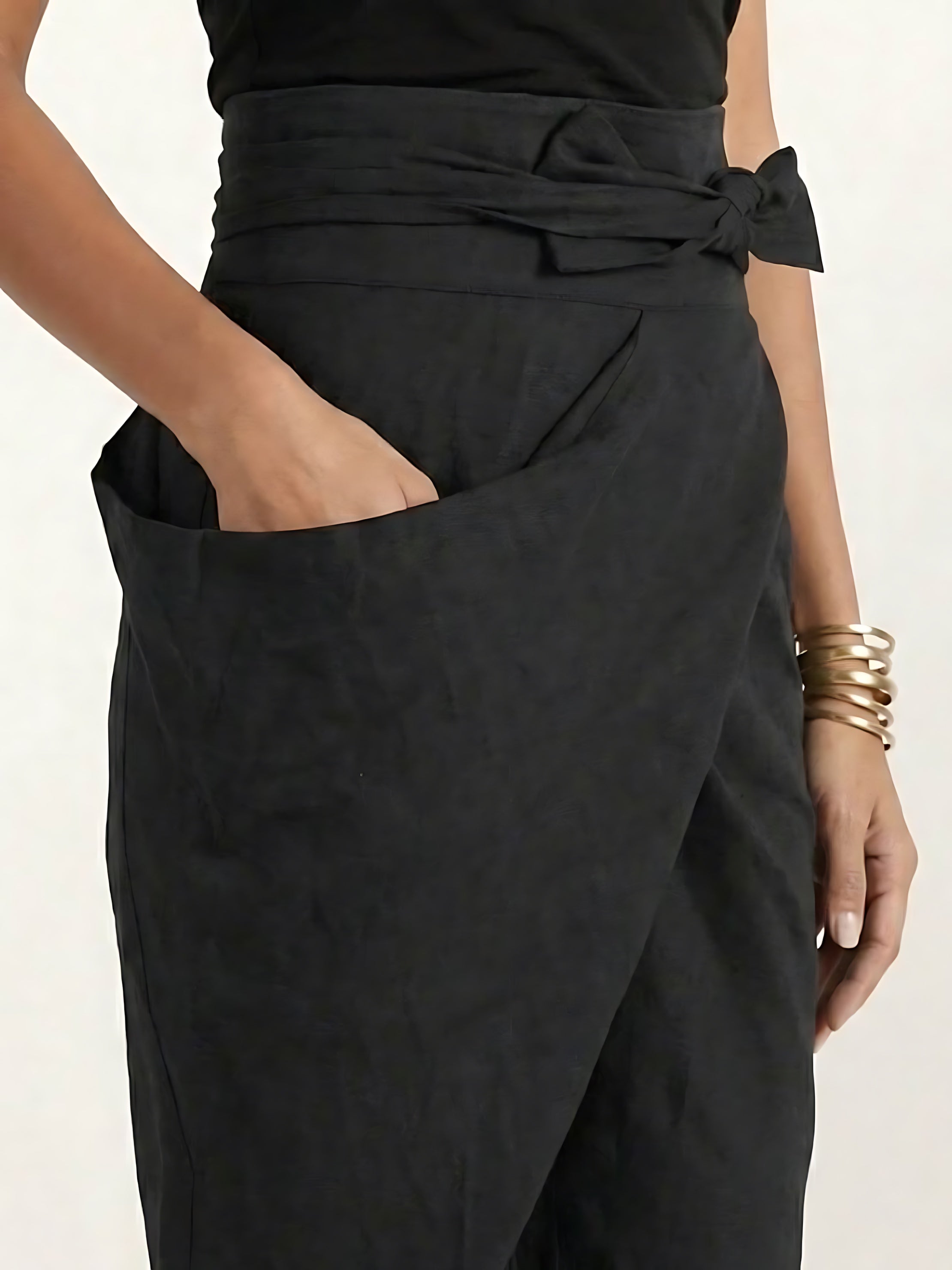 Savannah – Wrap Front Cropped Tapered Pants
